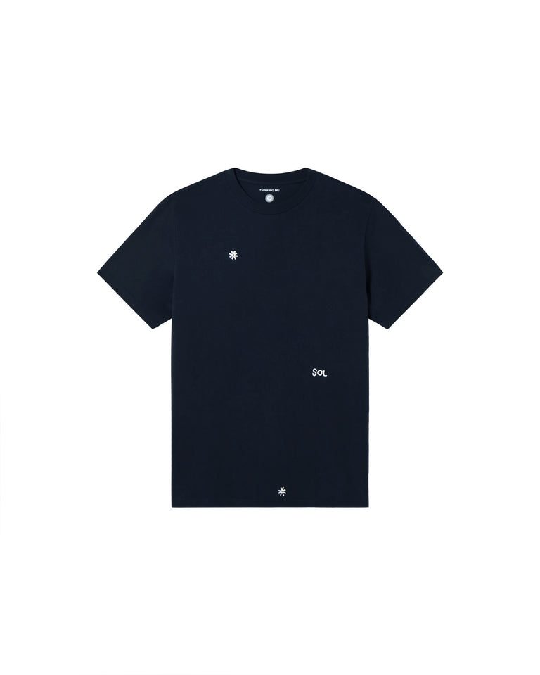 Camiseta navy solsol Zach sostenible-silueta 1