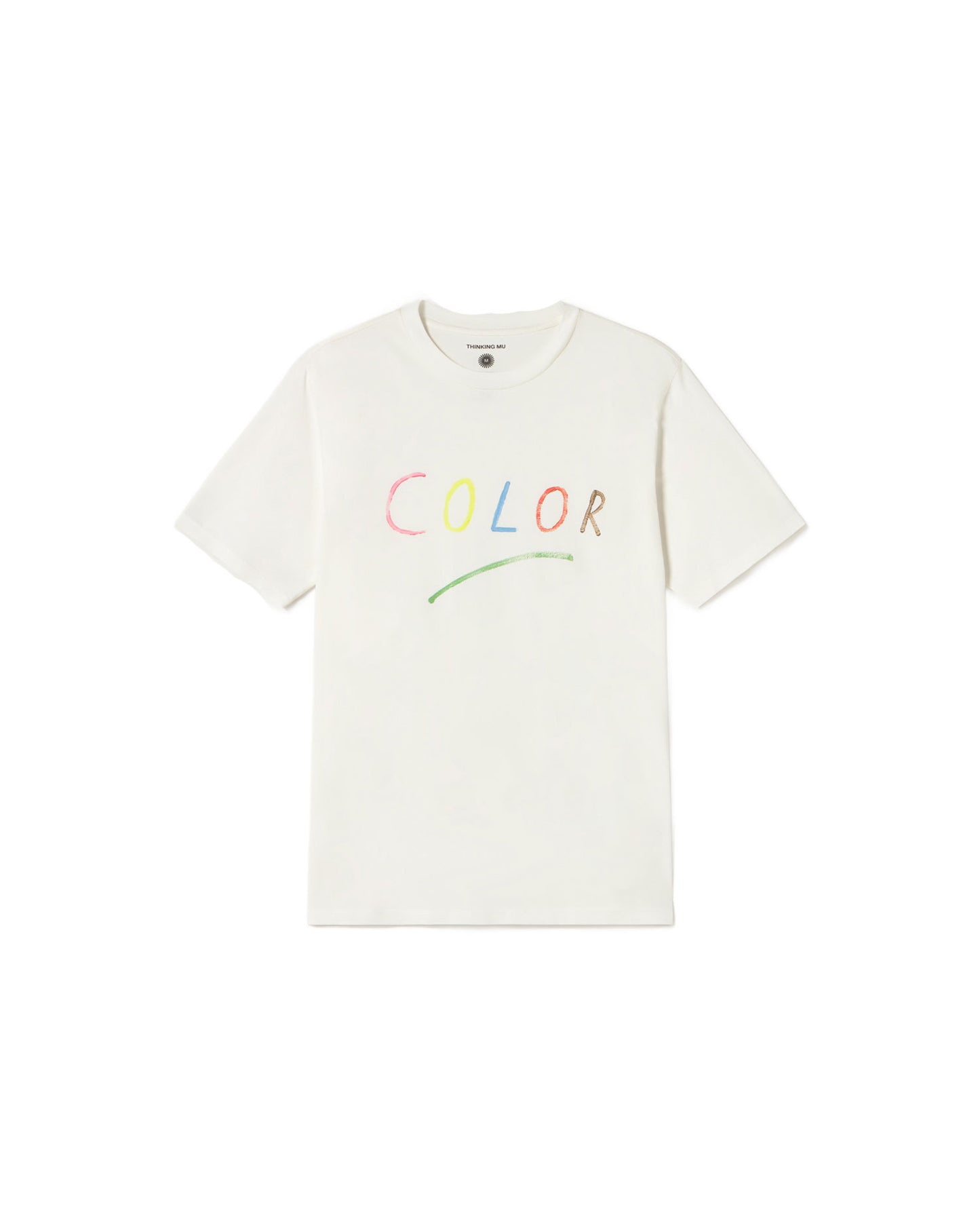 Camiseta blanca colors Zach sostenible - silueta 1