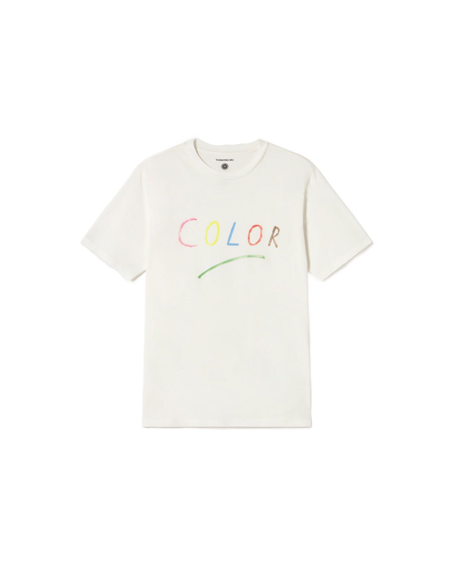 Camiseta blanca colors Zach sostenible - silueta 1
