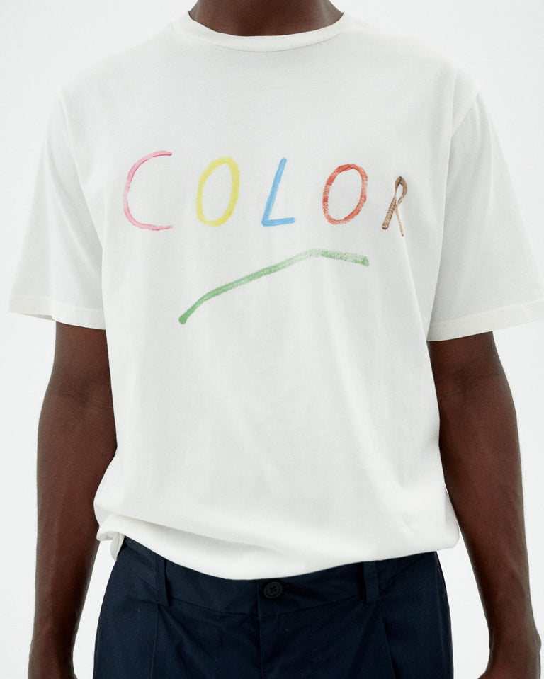 Camiseta blanca colors Zach sostenible-3