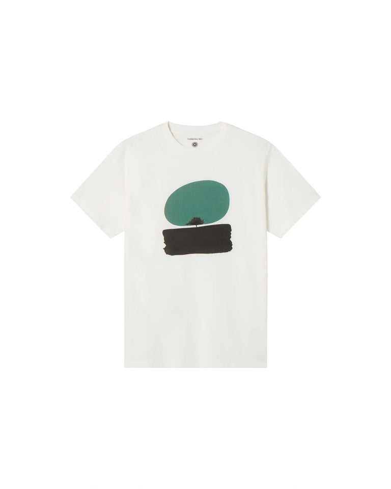 Camiseta blanca trees Zach sostenible-silueta-1