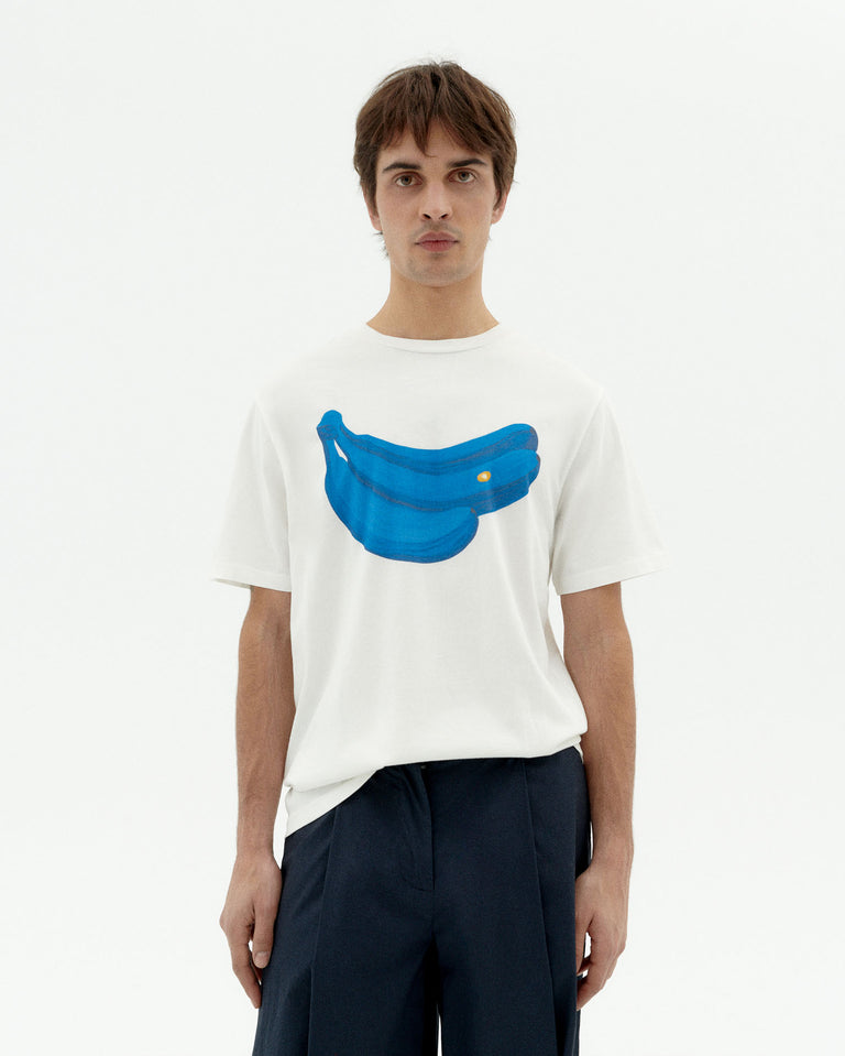 Camiseta blanca bananas Zach sostenible-1