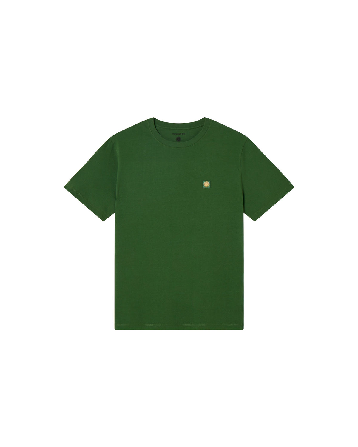 Camiseta verde sol espalda amarillo sostenible - silueta 1