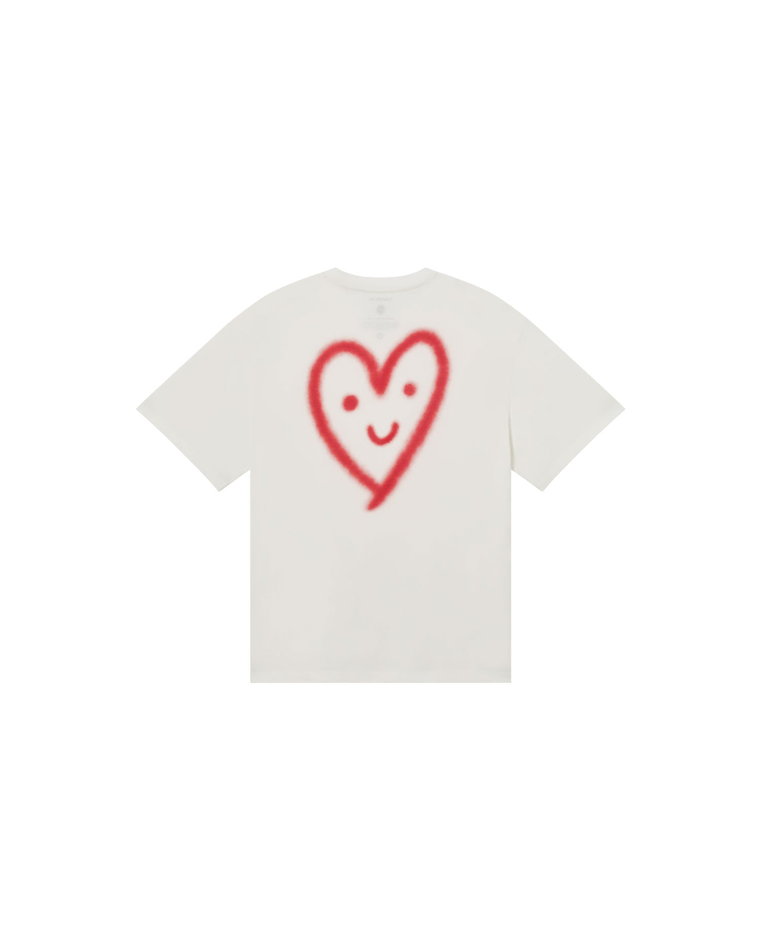 Camiseta blanca cutre heart Aaron sostenible - silueta 1