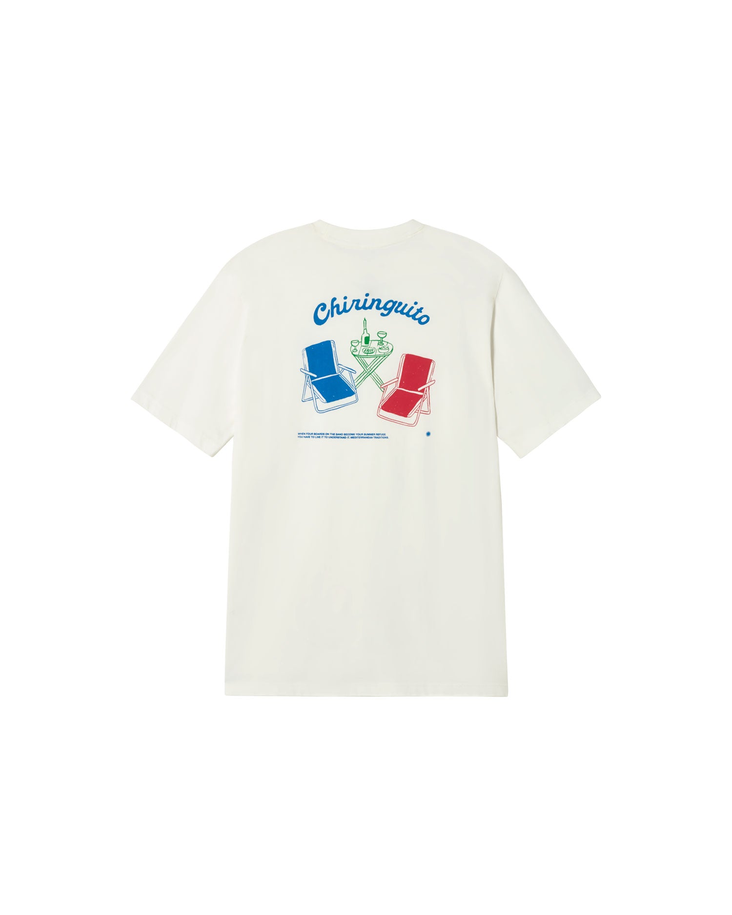 Camiseta blanca chiringuito Aaron sostenible - silueta 2