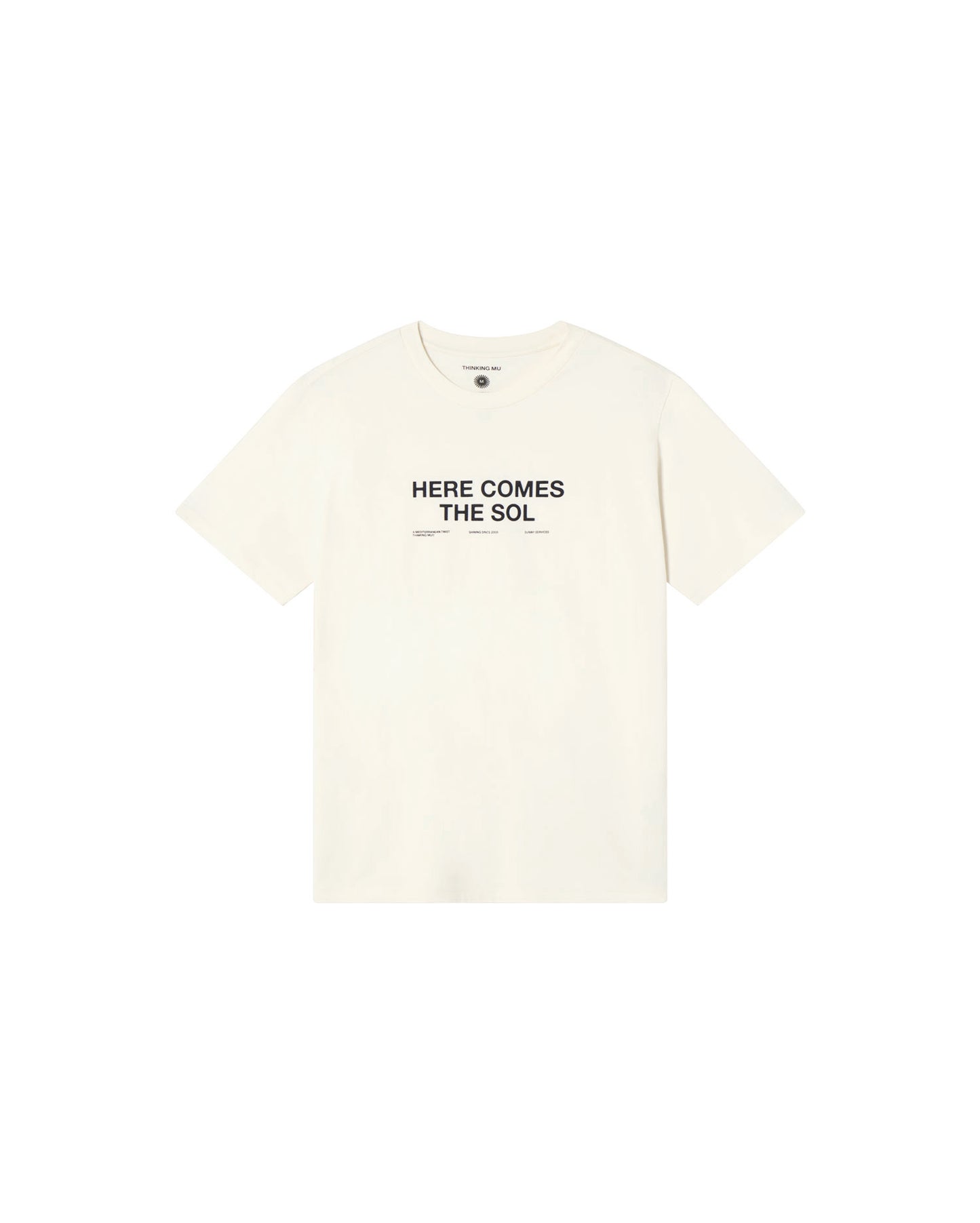 Camiseta blanca classic sol Zach sostenible - silueta 1