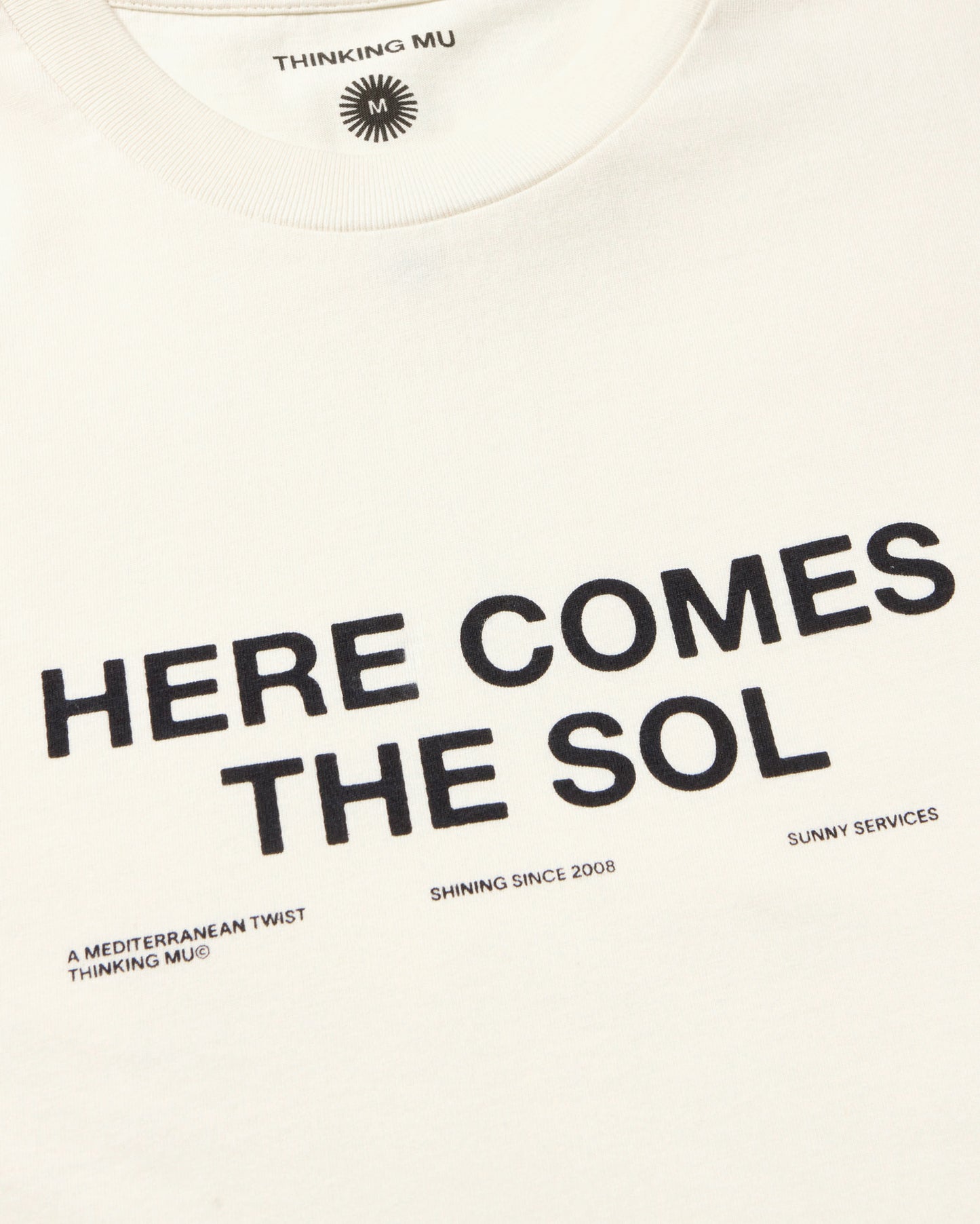 Camiseta blanca classic sol Zach sostenible - silueta 3