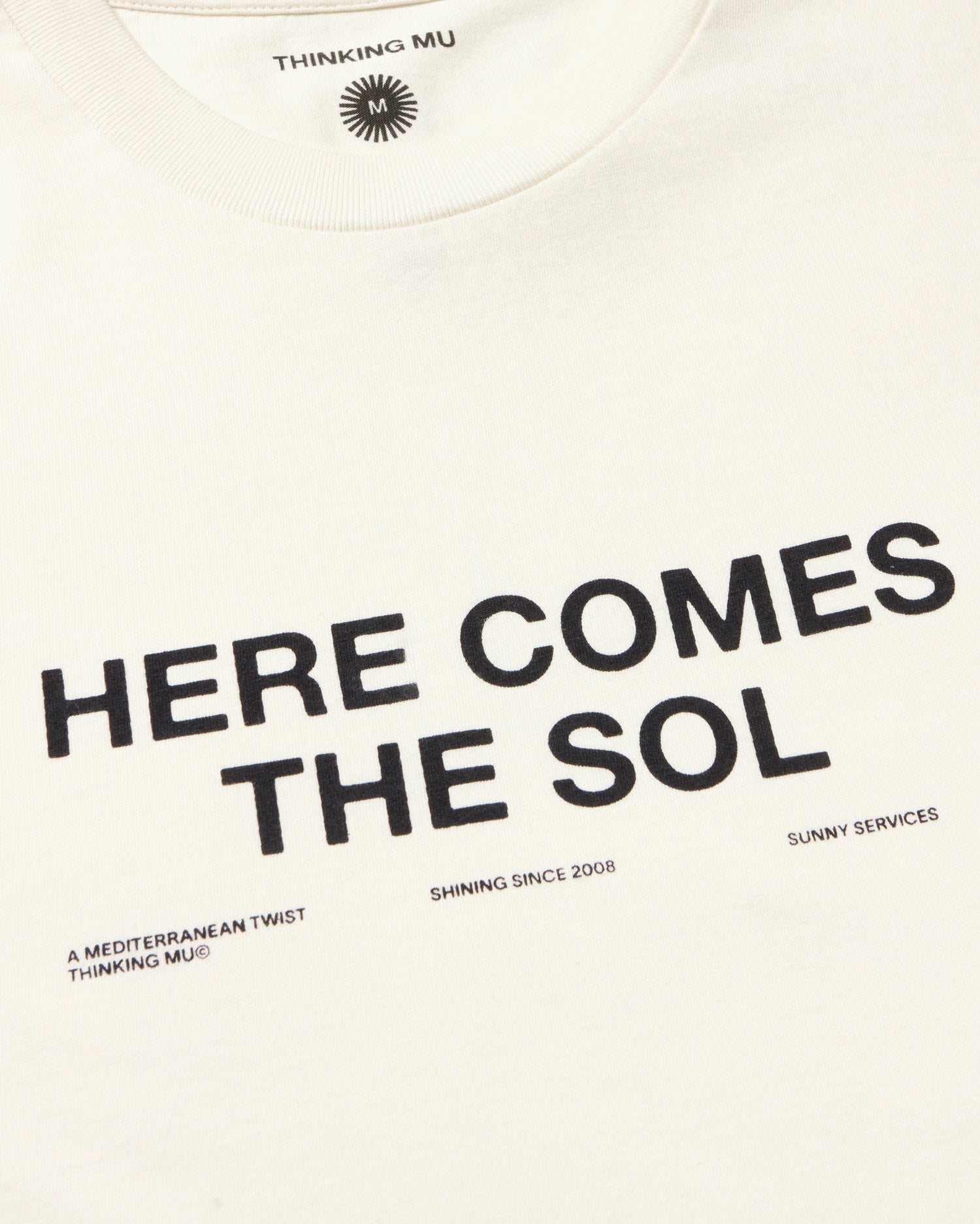 Camiseta blanca classic sol Zach sostenible - silueta 3