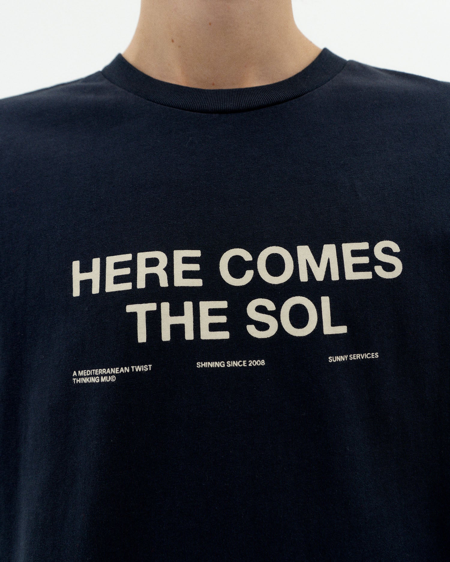Sustainable T-Shirt Navy Sol Zach Man | Thinking Mu
