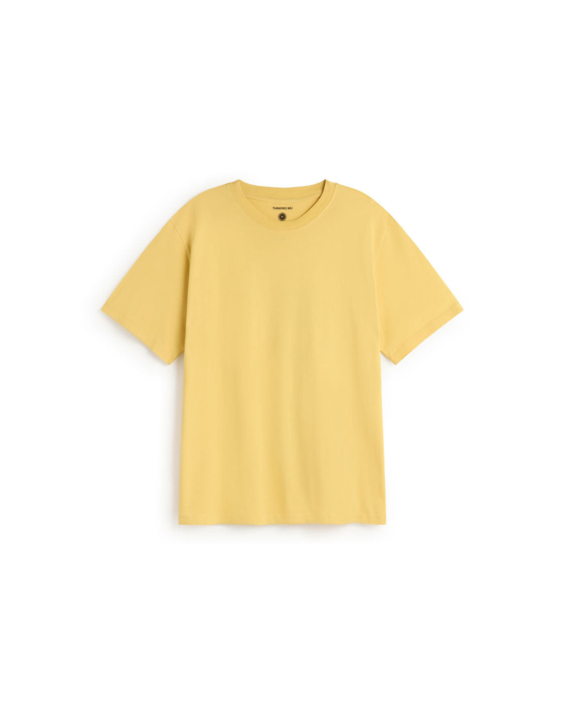 Camiseta amarilla bordada a mano flower Aaron sostenible silueta - 1