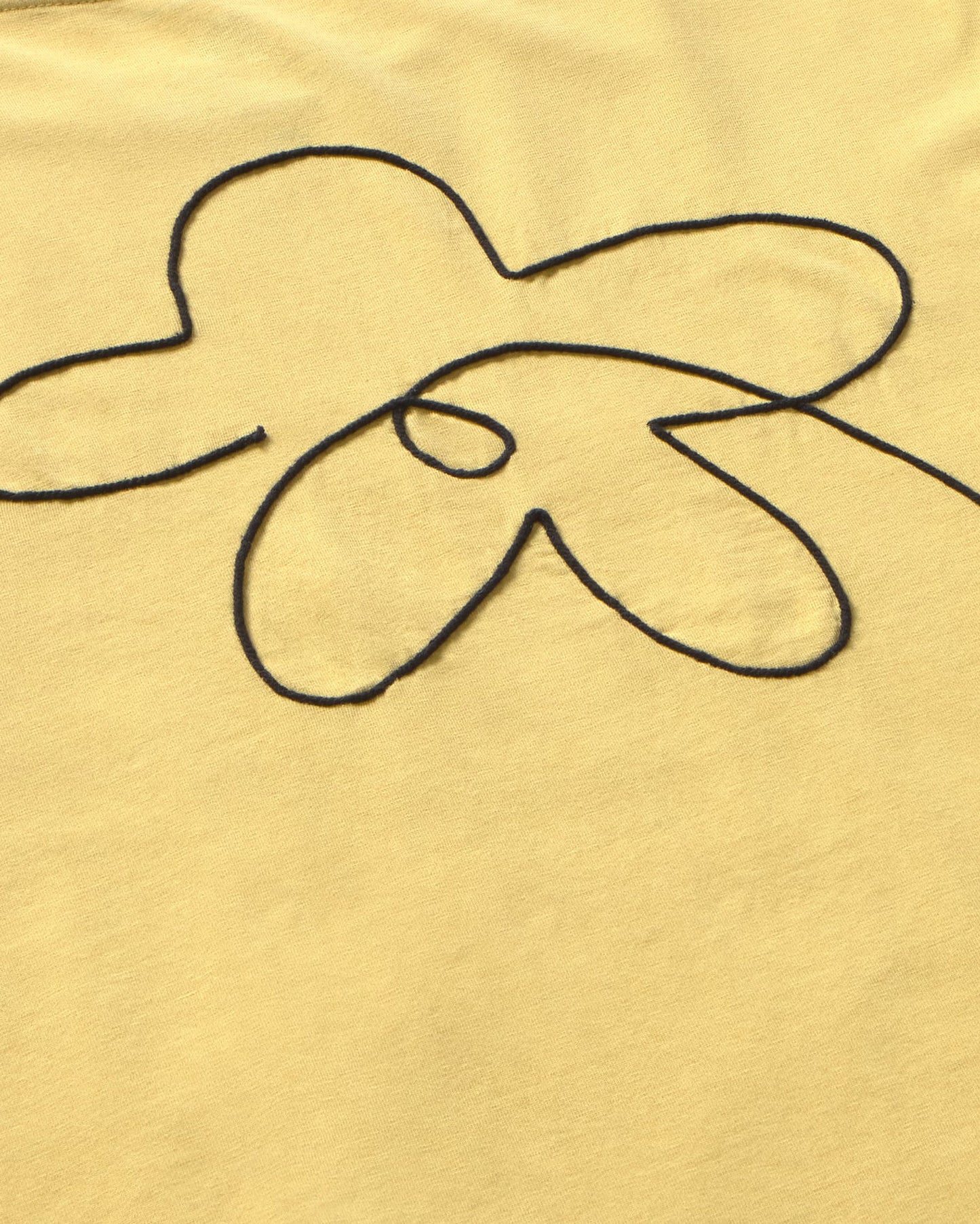 Camiseta amarilla bordada a mano flower Aaron sostenible silueta - 3