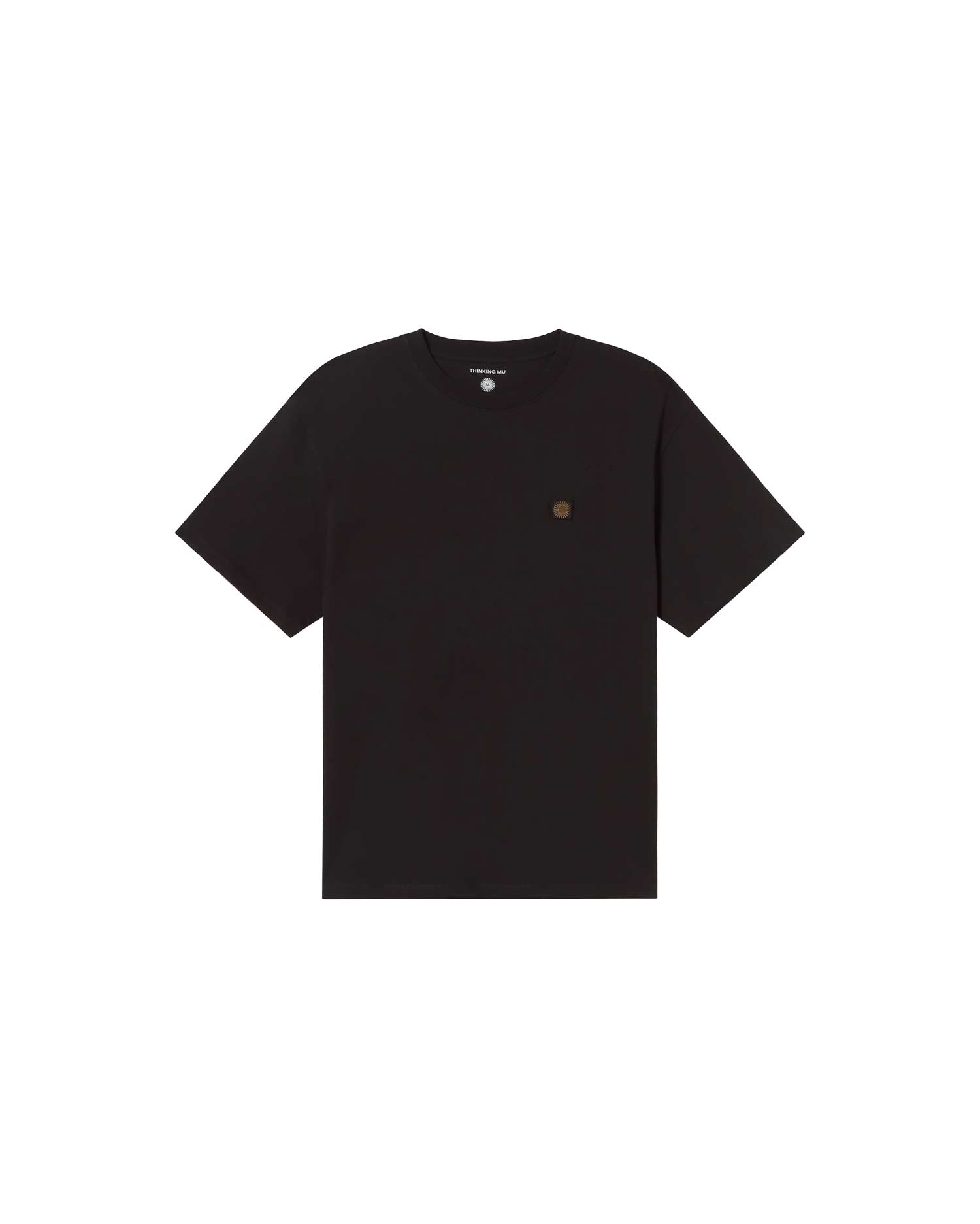 Camiseta negra sol type crudo Aaron sostenible - silueta 1