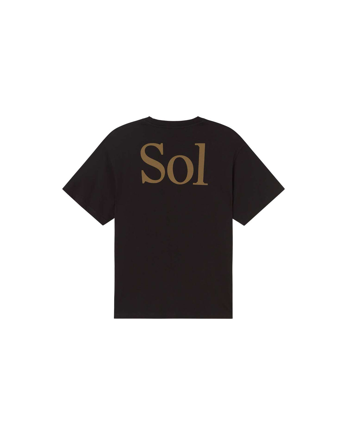 Camiseta negra sol type crudo Aaron sostenible - silueta 2