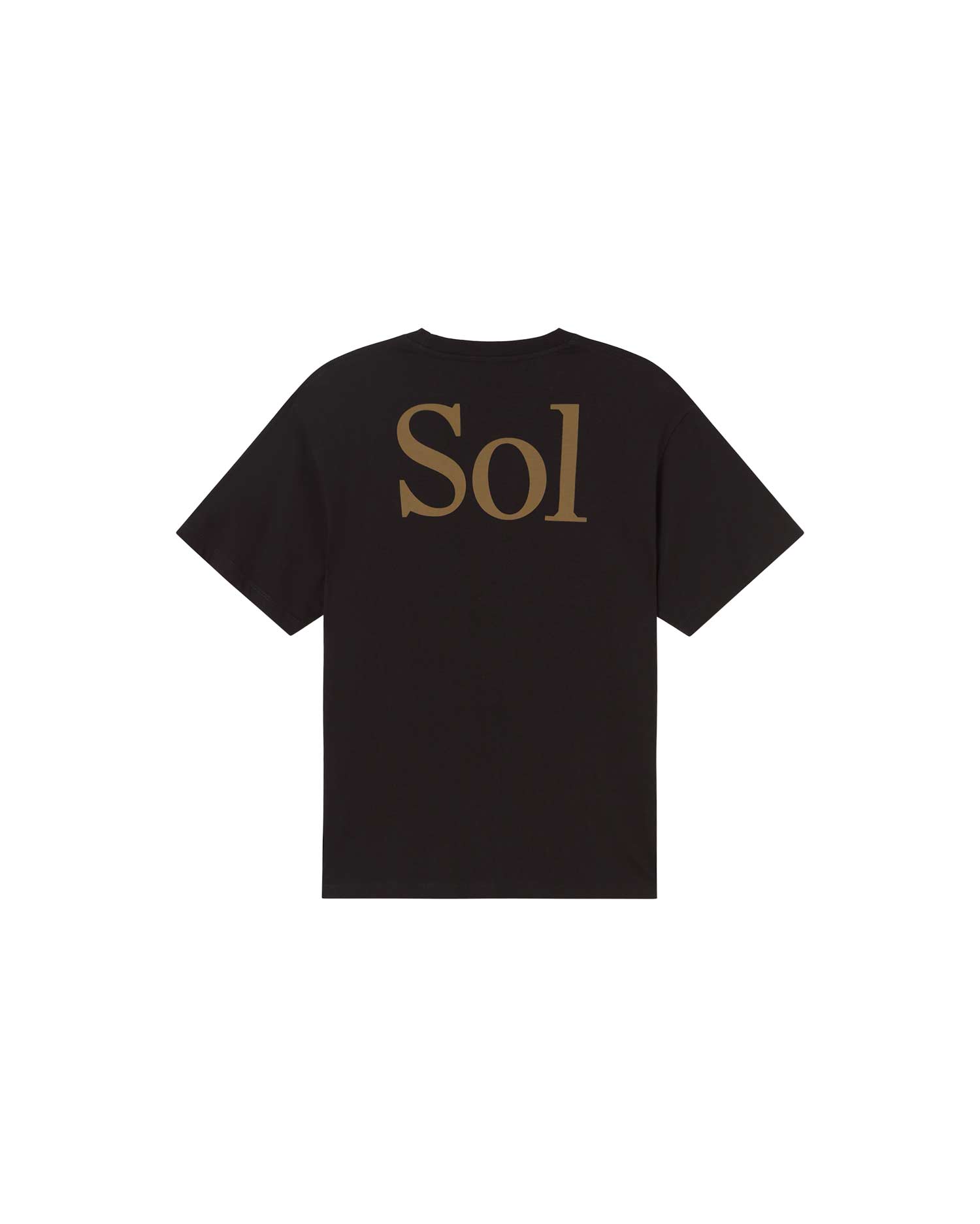 Camiseta negra sol type crudo Aaron sostenible - silueta 2