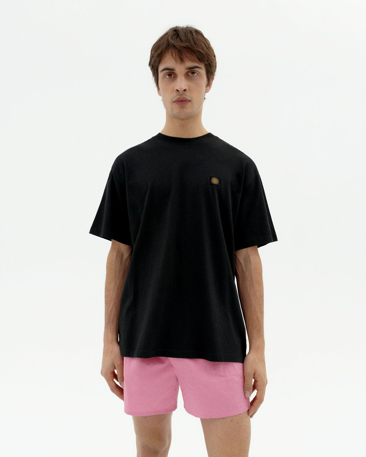 Sustainable T-Shirt Black Sol Aaron Man | Thinking Mu