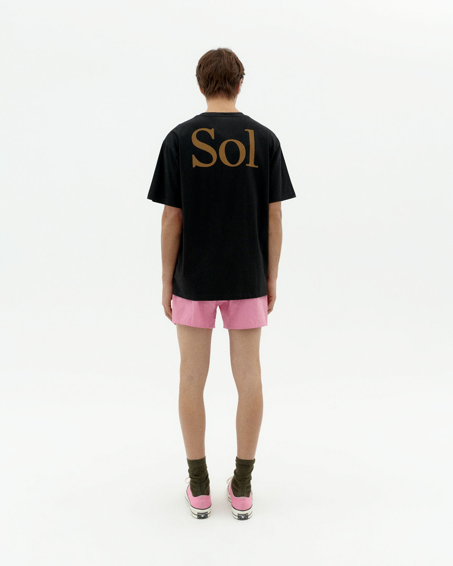 Sustainable T-Shirt Black Sol Aaron Man | Thinking Mu