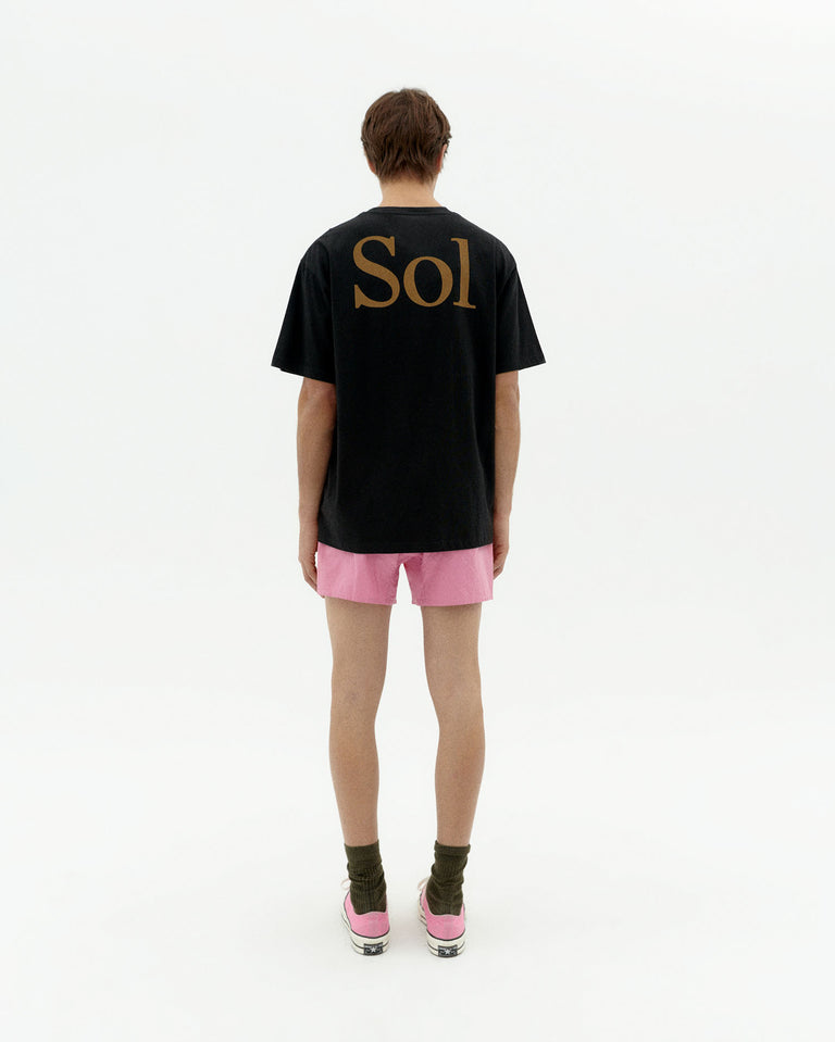 Camiseta negra sol type crudo Aaron sostenible-5