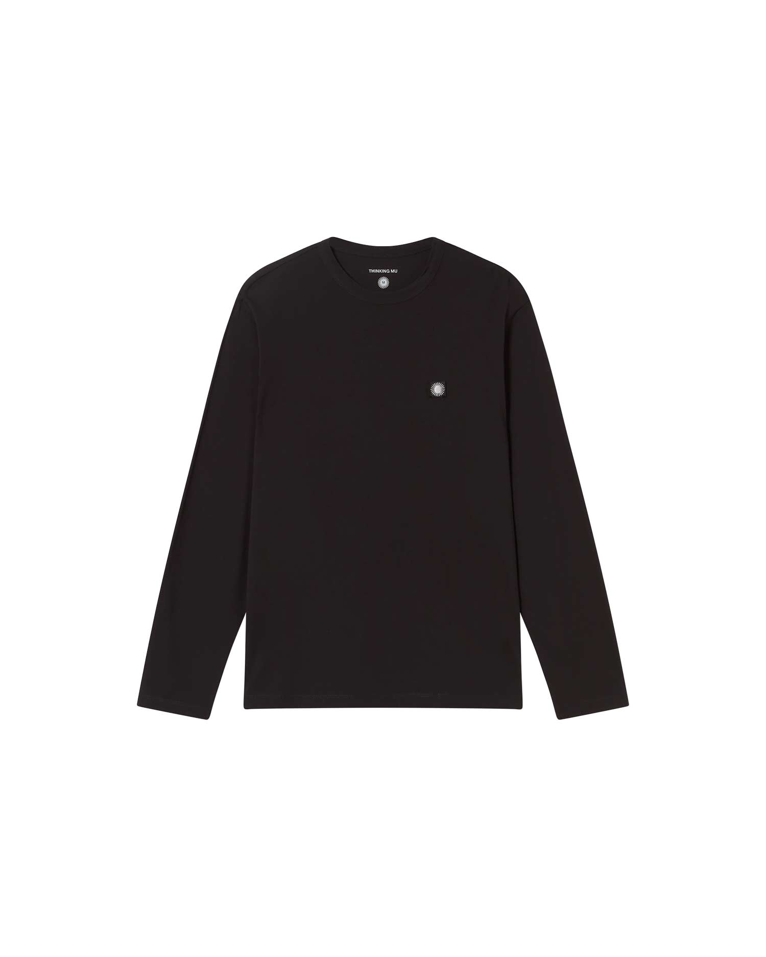 Camiseta negra sol retro Emilio sostenible - silueta 1