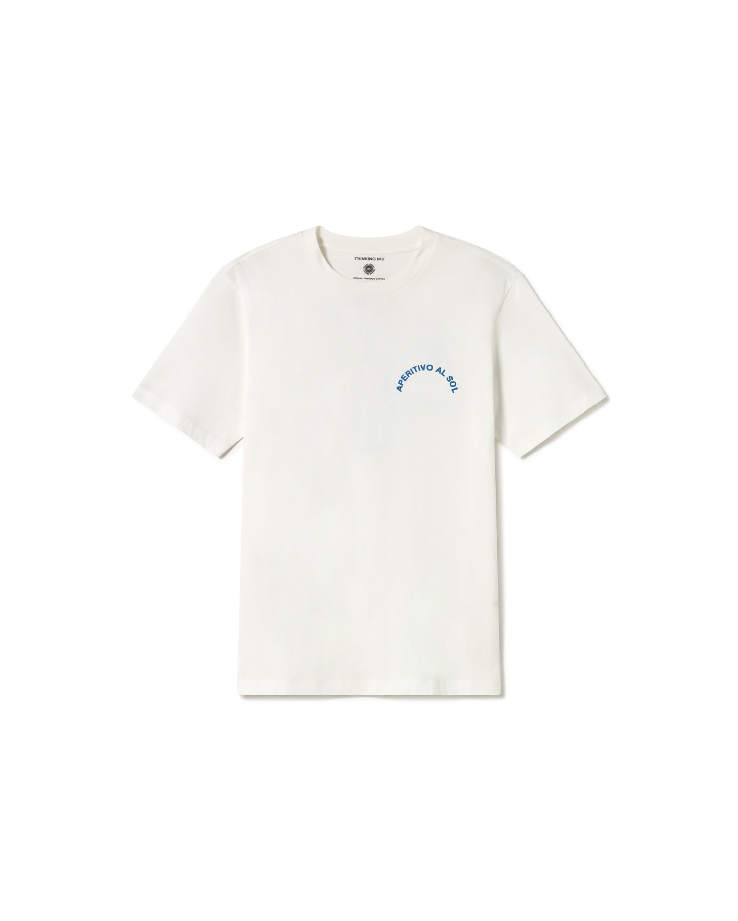 Camiseta blanca aperitivo Zach sostenible - silueta 1