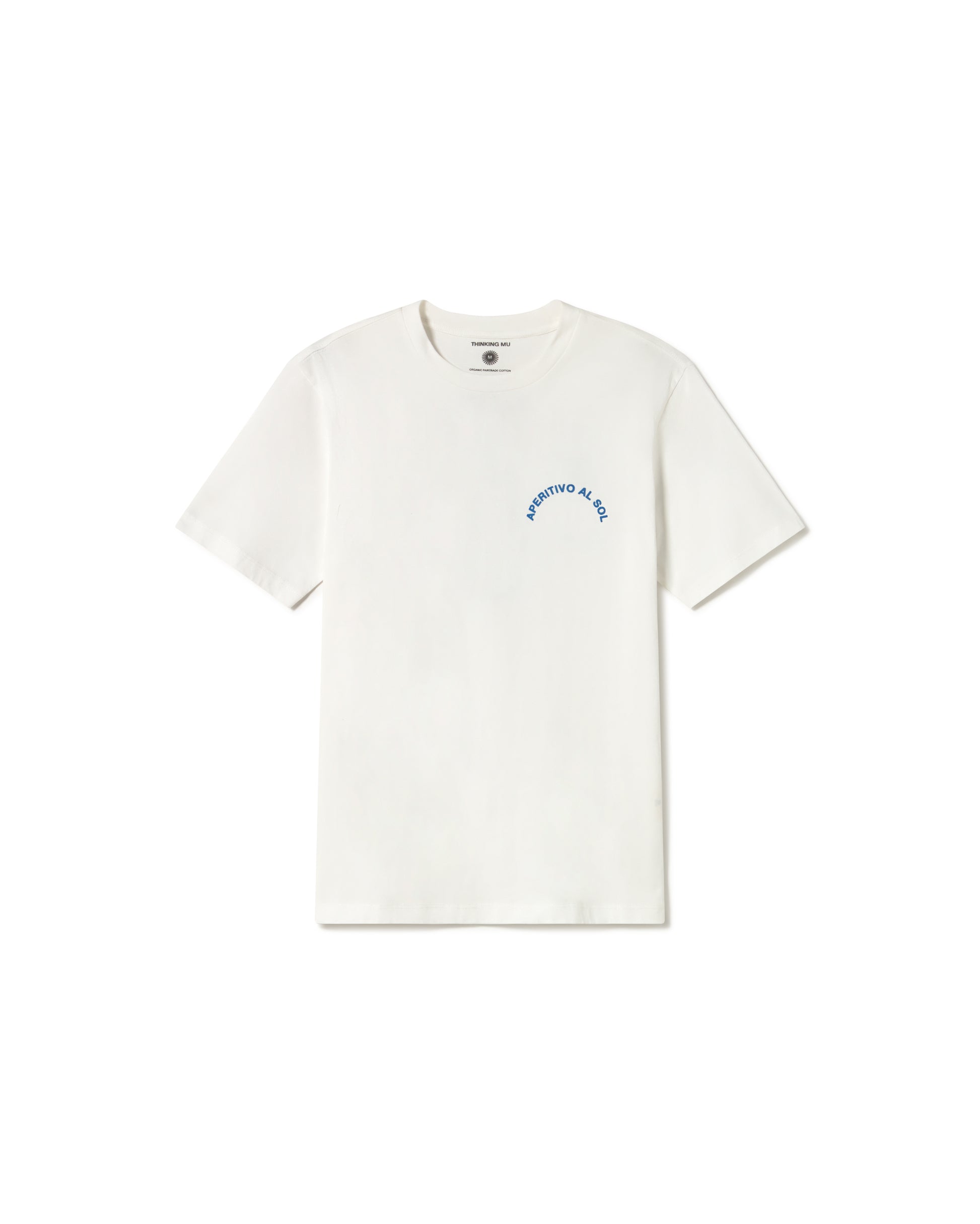 Camiseta blanca aperitivo Zach sostenible - silueta 1