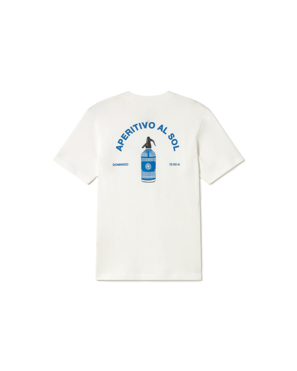 Camiseta blanca aperitivo Zach sostenible - silueta 3