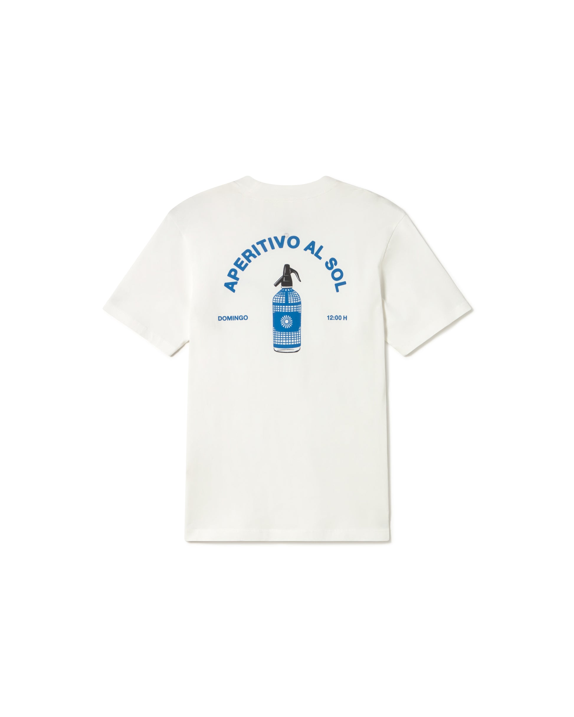 Camiseta blanca aperitivo Zach sostenible - silueta 3