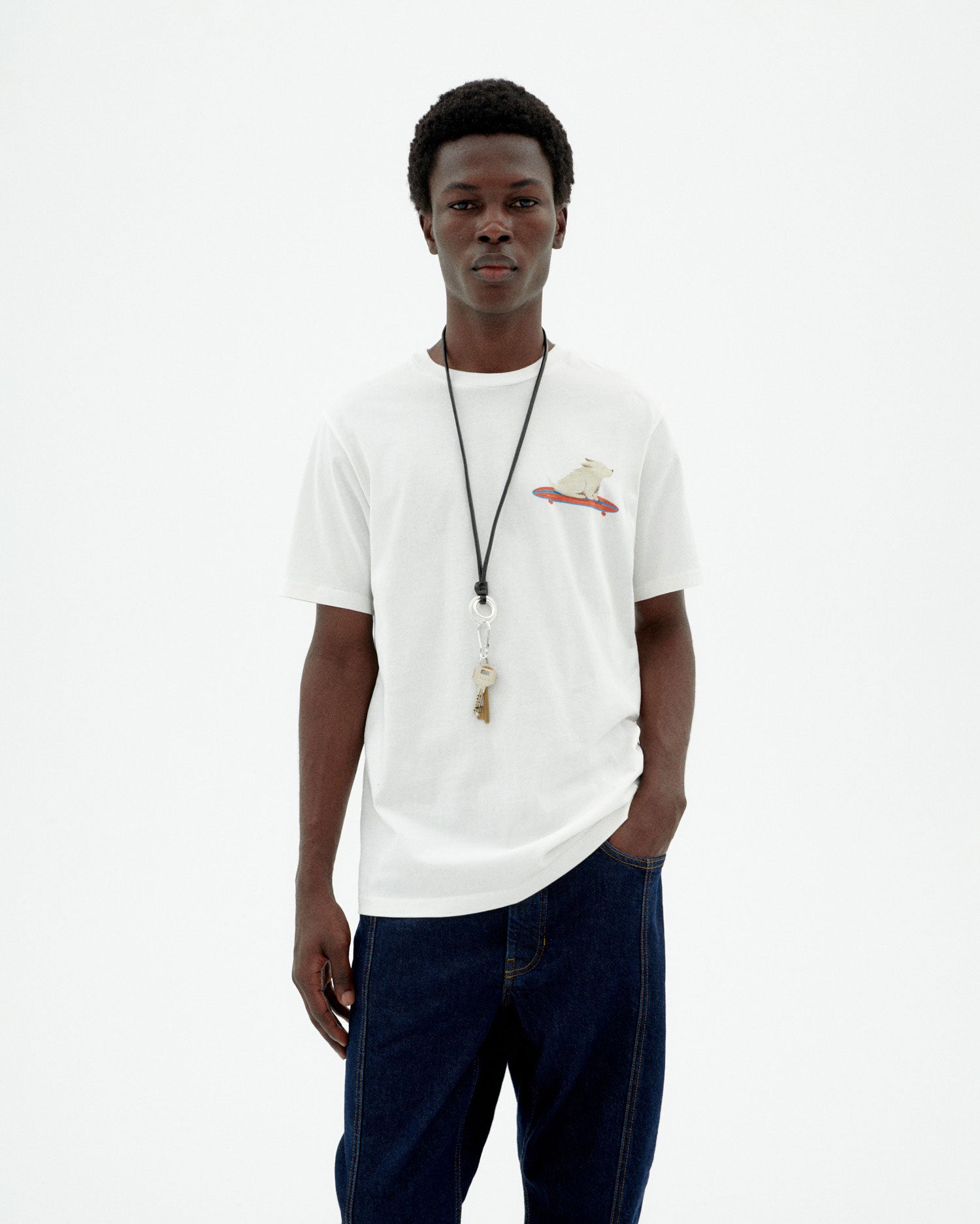 Sustainable Skater Dog Zach T-Shirt Man | Thinking Mu – Thinking MU