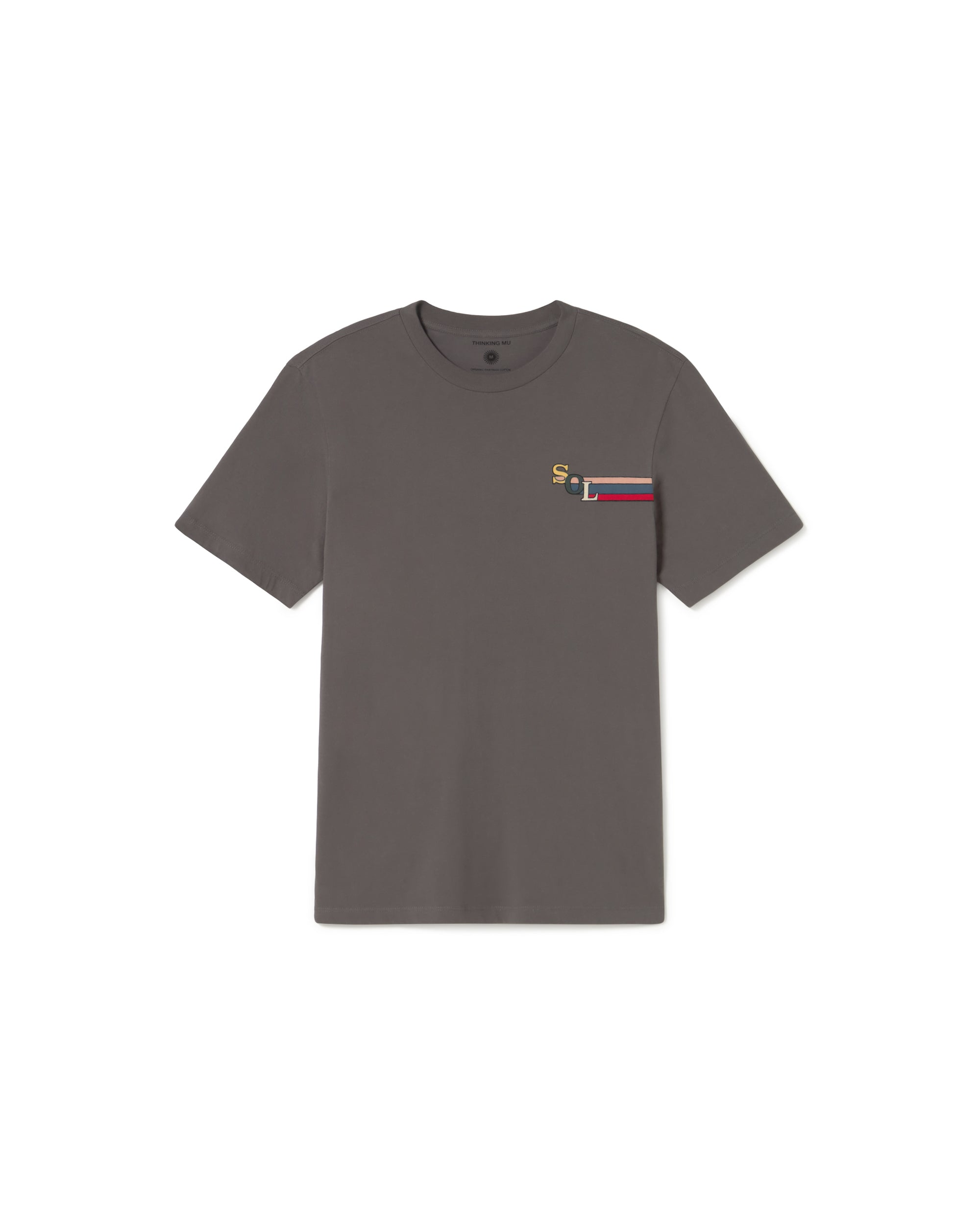 Camiseta gris sol sostenible - silueta 1