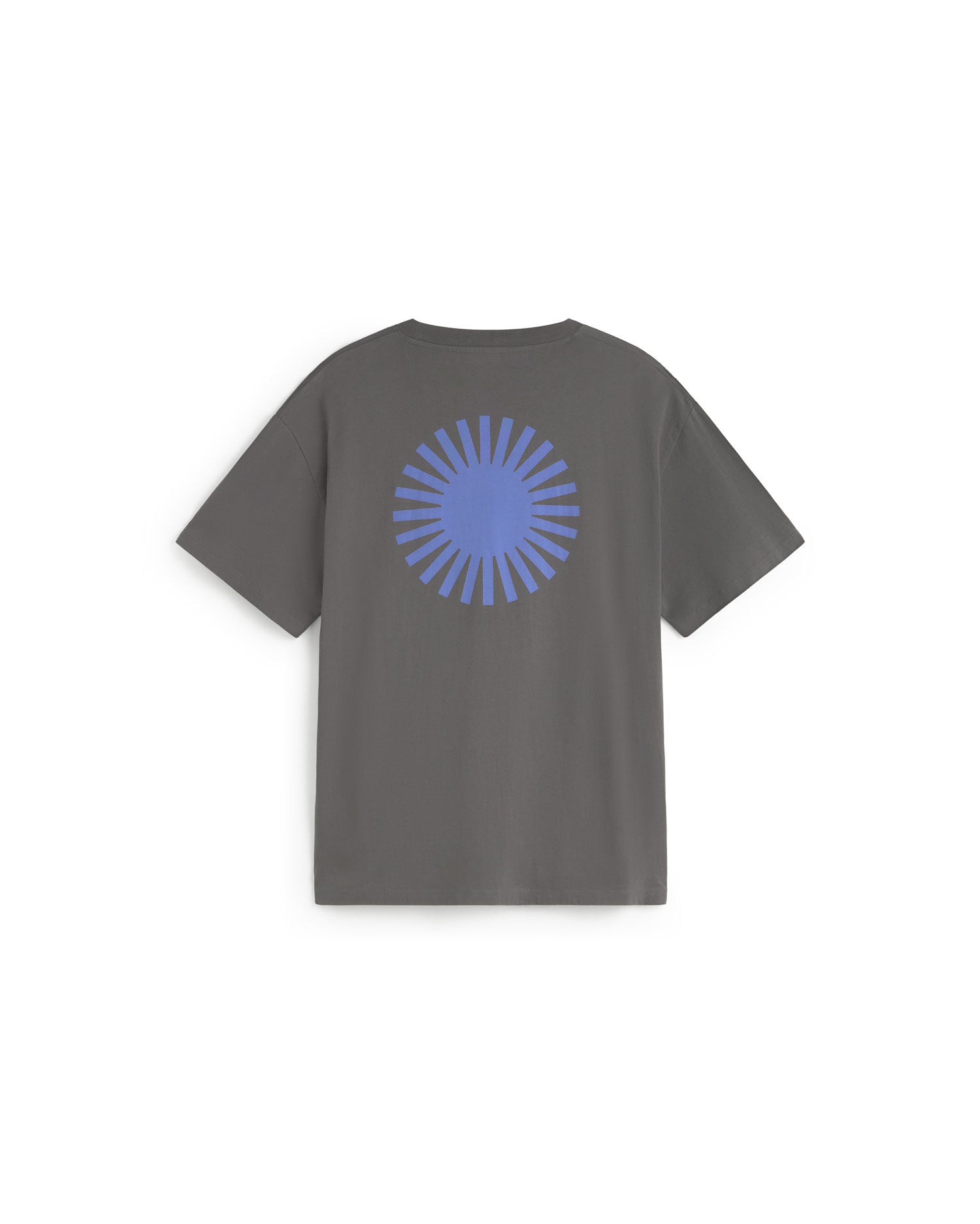 Camiseta gris sol espalda azul Aaron sostenible silueta - 3