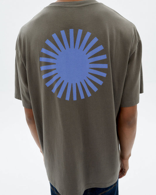 Camiseta gris sol espalda azul Aaron sostenible - 3