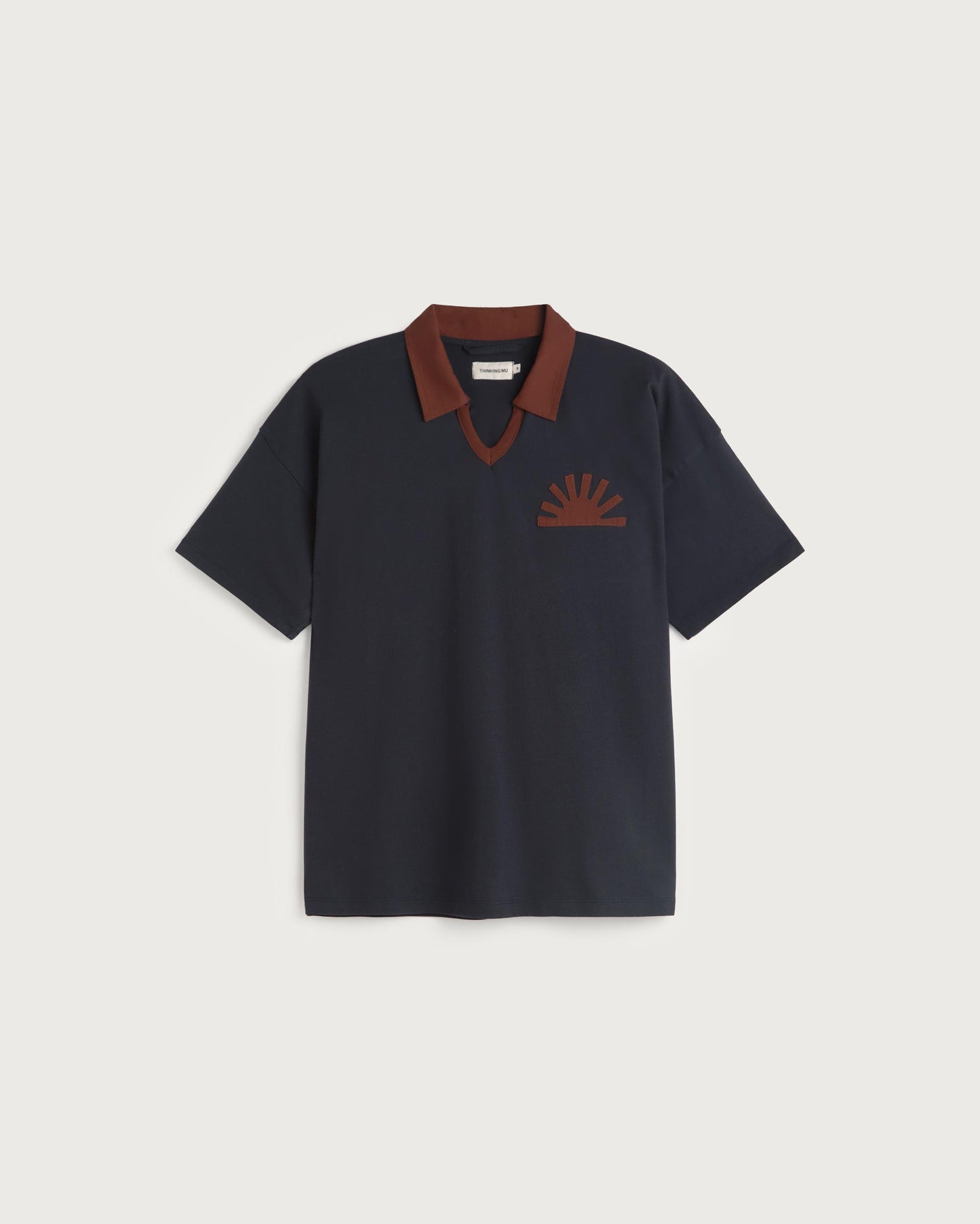 Camiseta navy patched sol Ardie sostenible silueta - 1