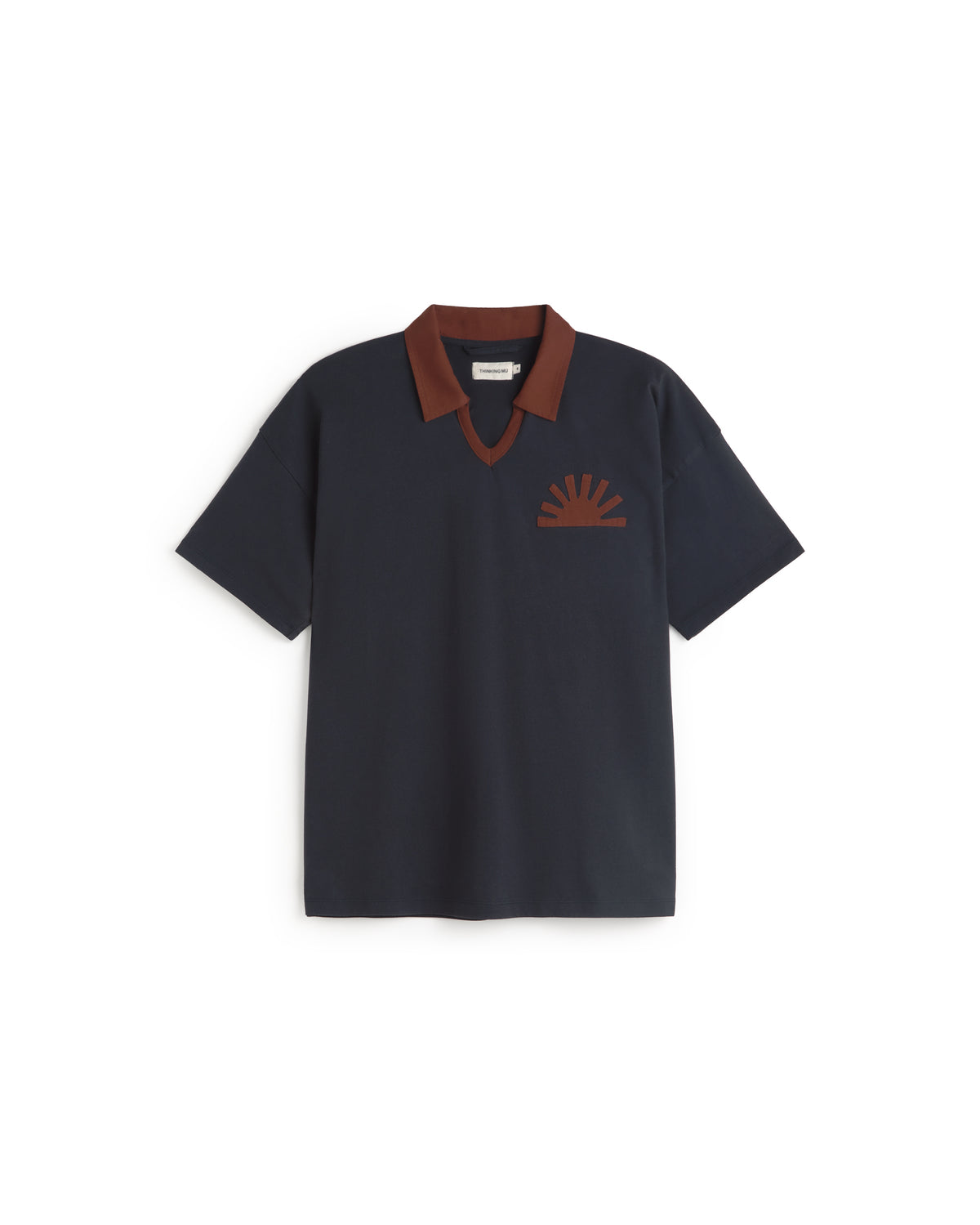 Camiseta navy patched sol Ardie sostenible silueta - 1
