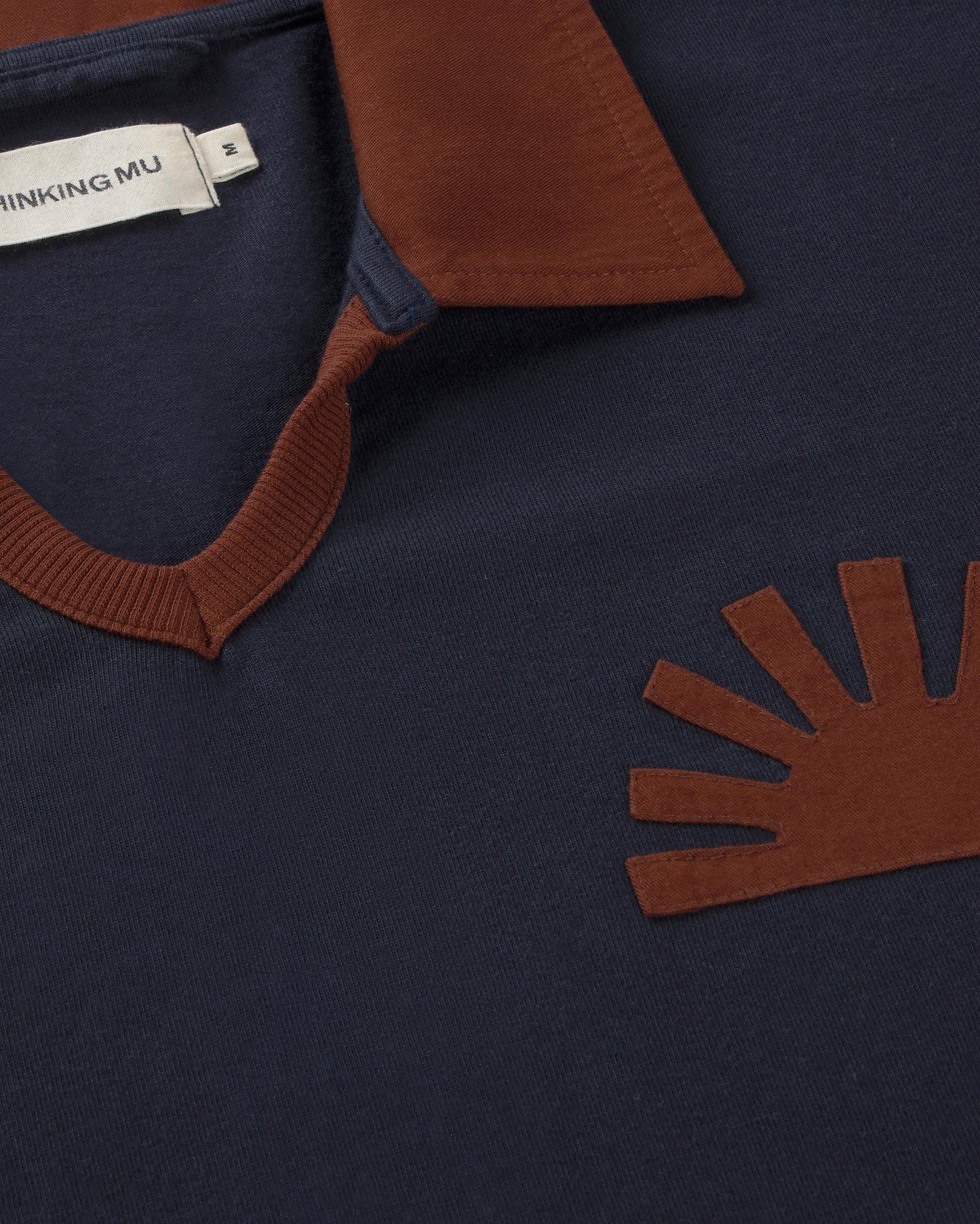 Camiseta navy patched sol Ardie sostenible silueta - 2