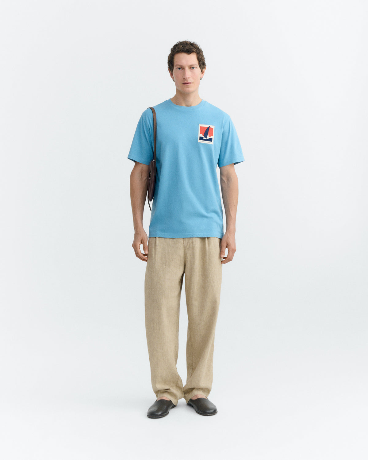 Camiseta azul patched optimist Zach sostenible - 1