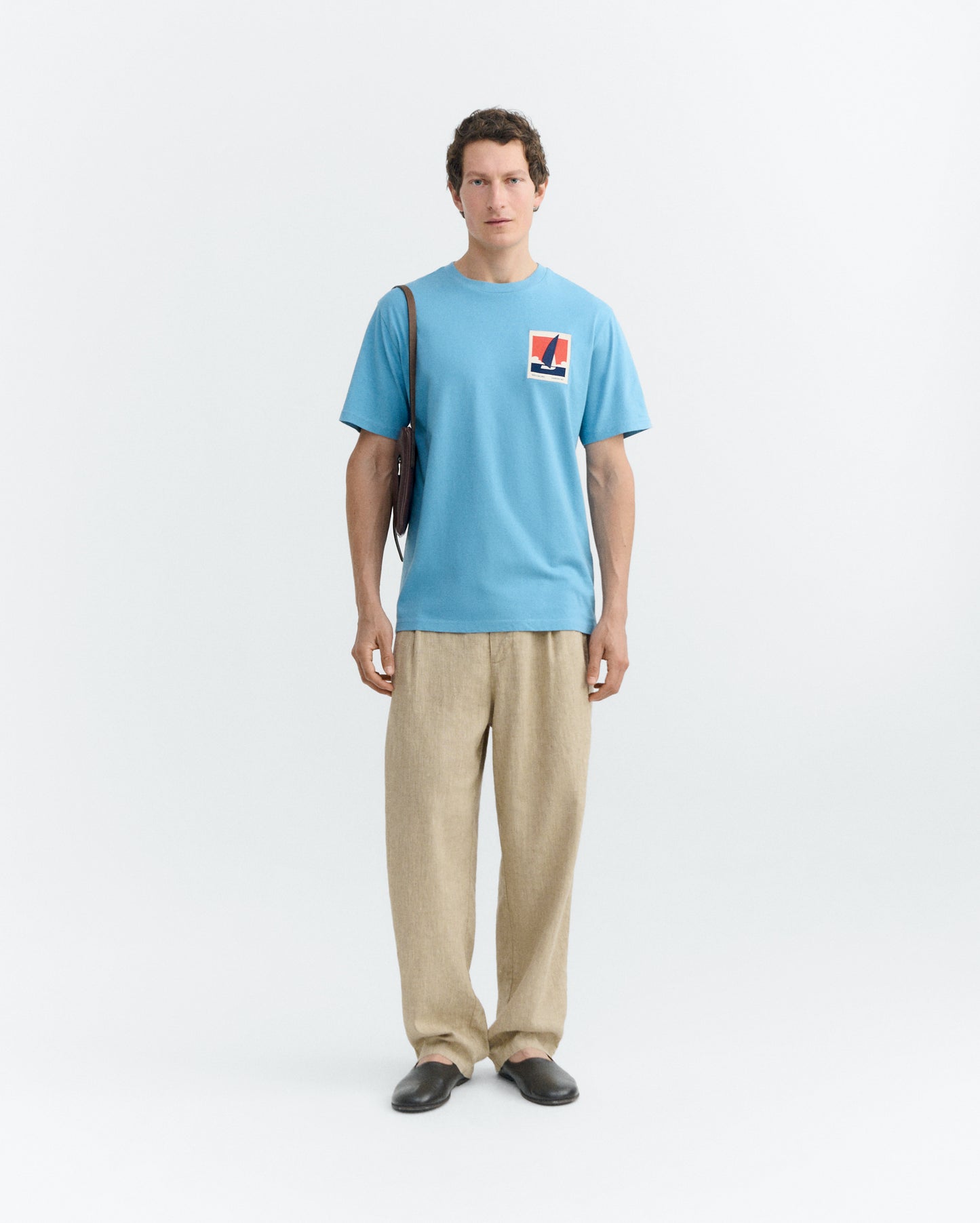 Camiseta azul patched optimist Zach sostenible - 1