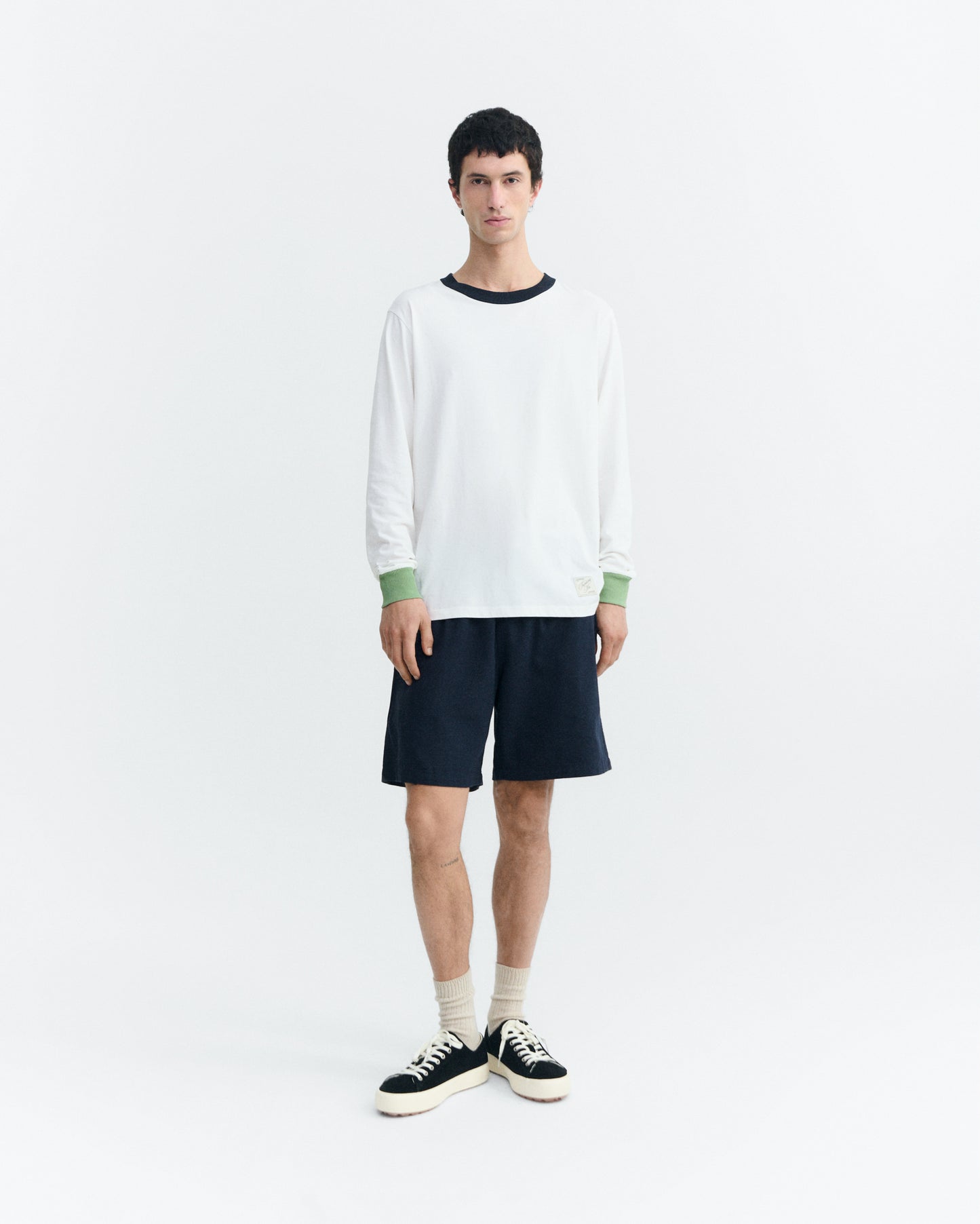 Camiseta manga larga puños verdes Emilio R sostenible - 1