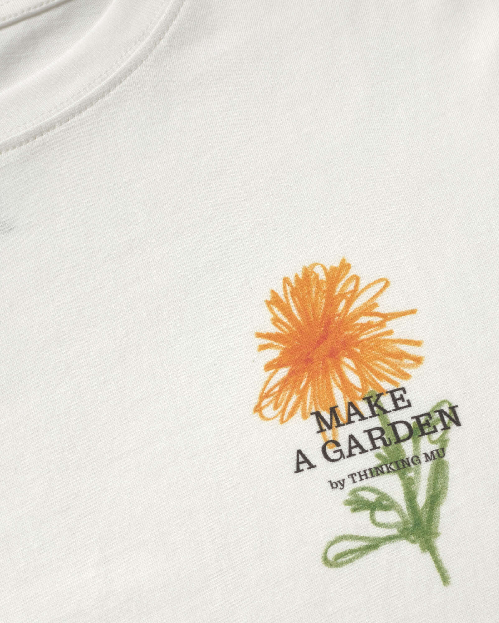 Camiseta flor crayon Aaron sostenible silueta - 2