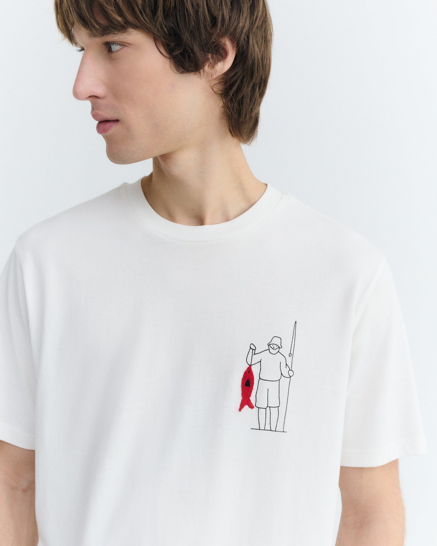 Camiseta bordada fisherman Zach sostenible - 1