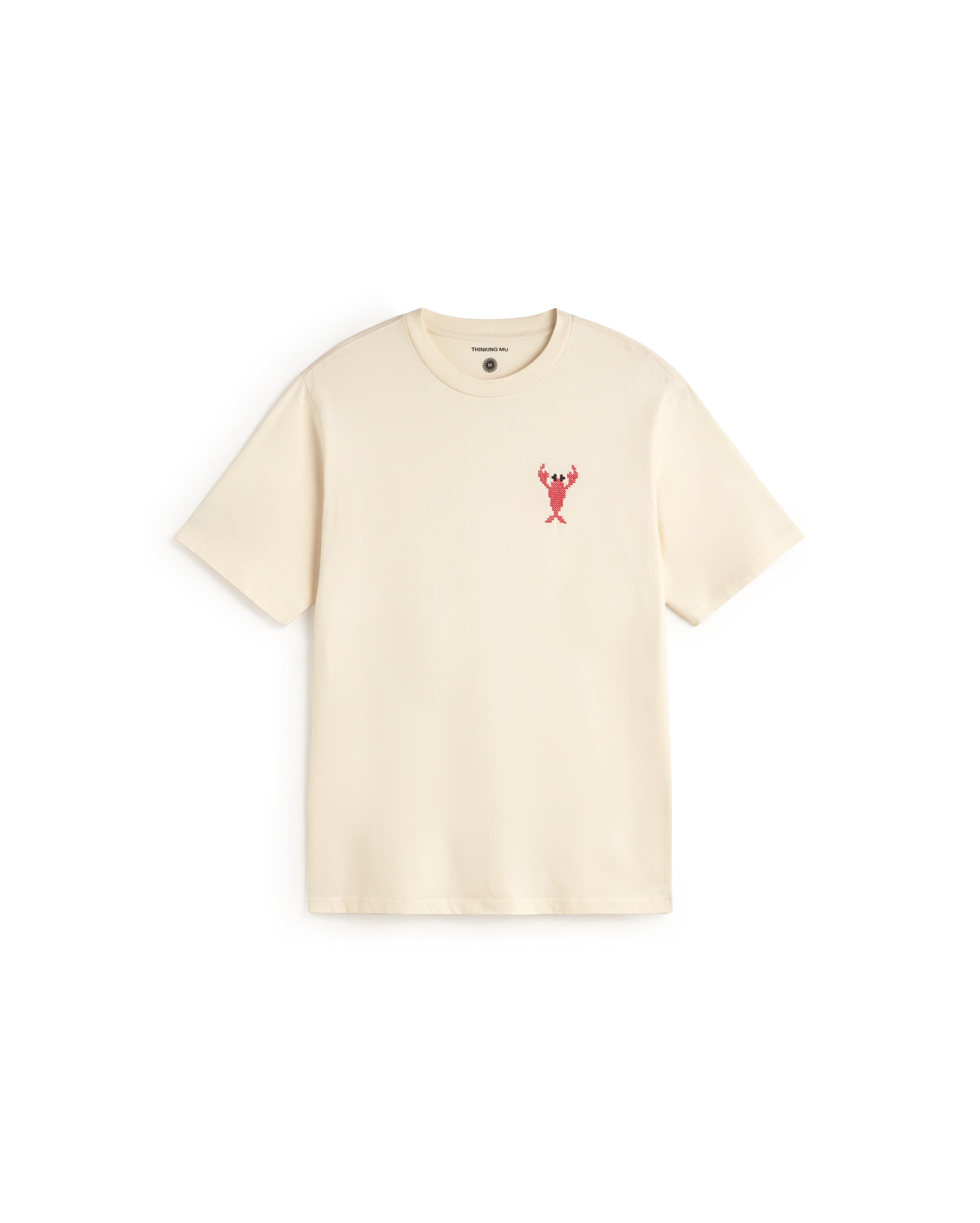 Lobster Zach Men's Embroidered T-Shirt - Thinking Mu