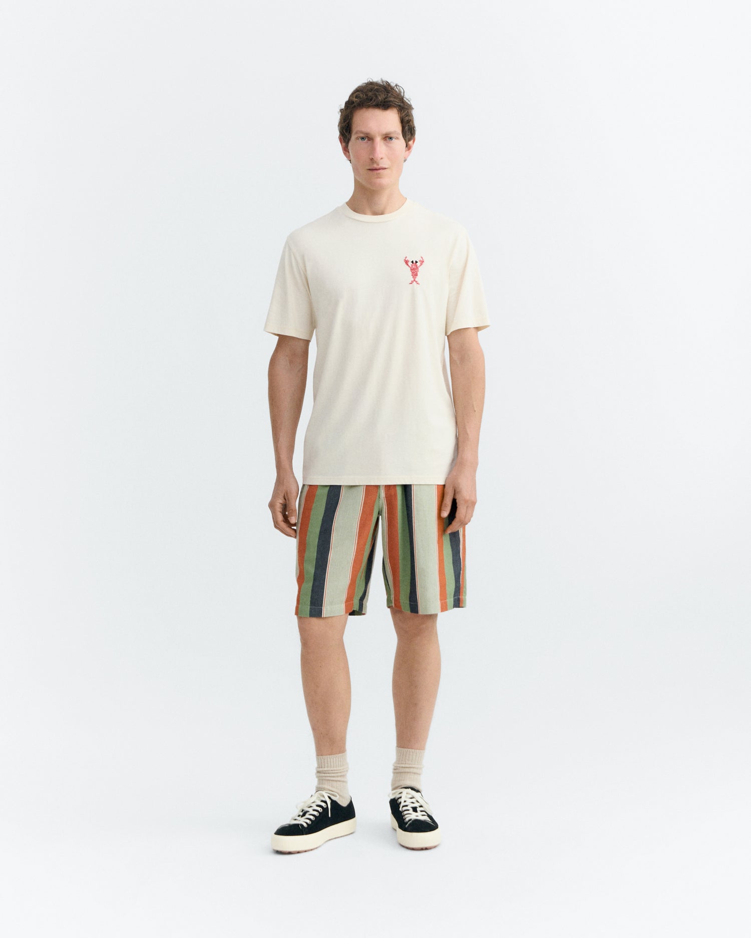 Camiseta bordada lobster Zach sostenible - 1