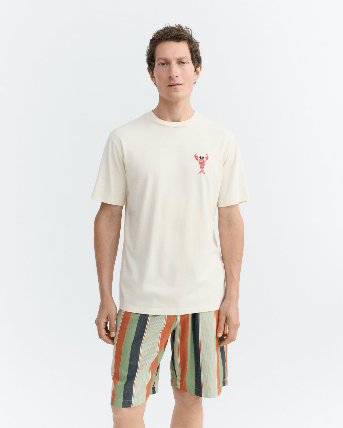 Camiseta bordada lobster Zach sostenible - 2