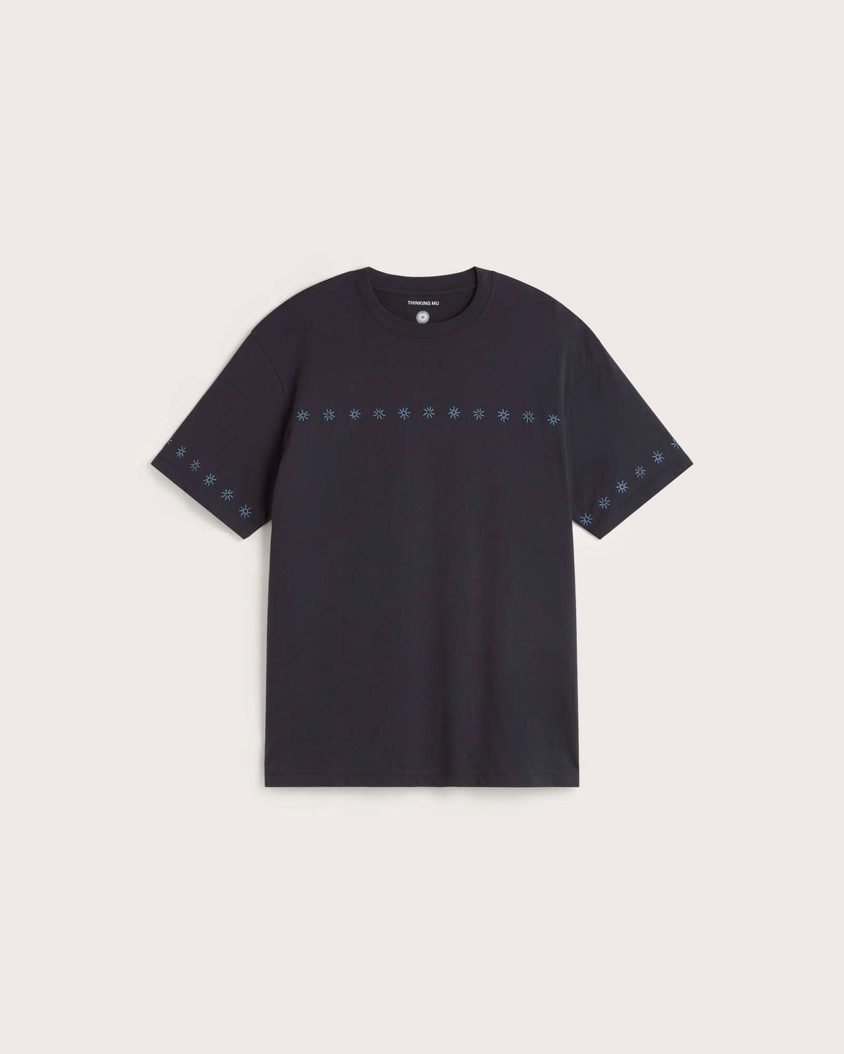 Camiseta navy bordada Aaron sostenible silueta - 1