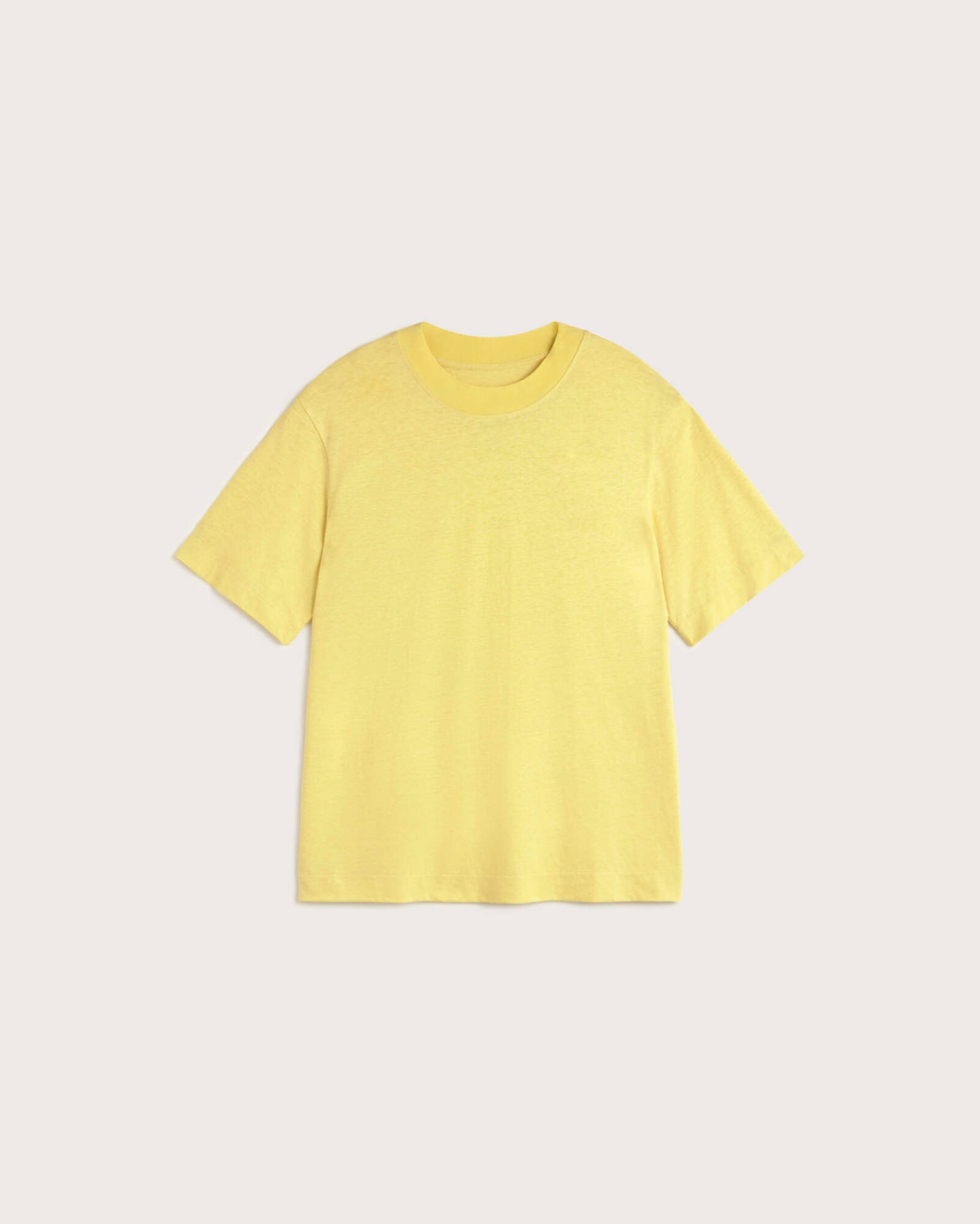 Camiseta amarilla hemp Roy sostenible silueta - 1