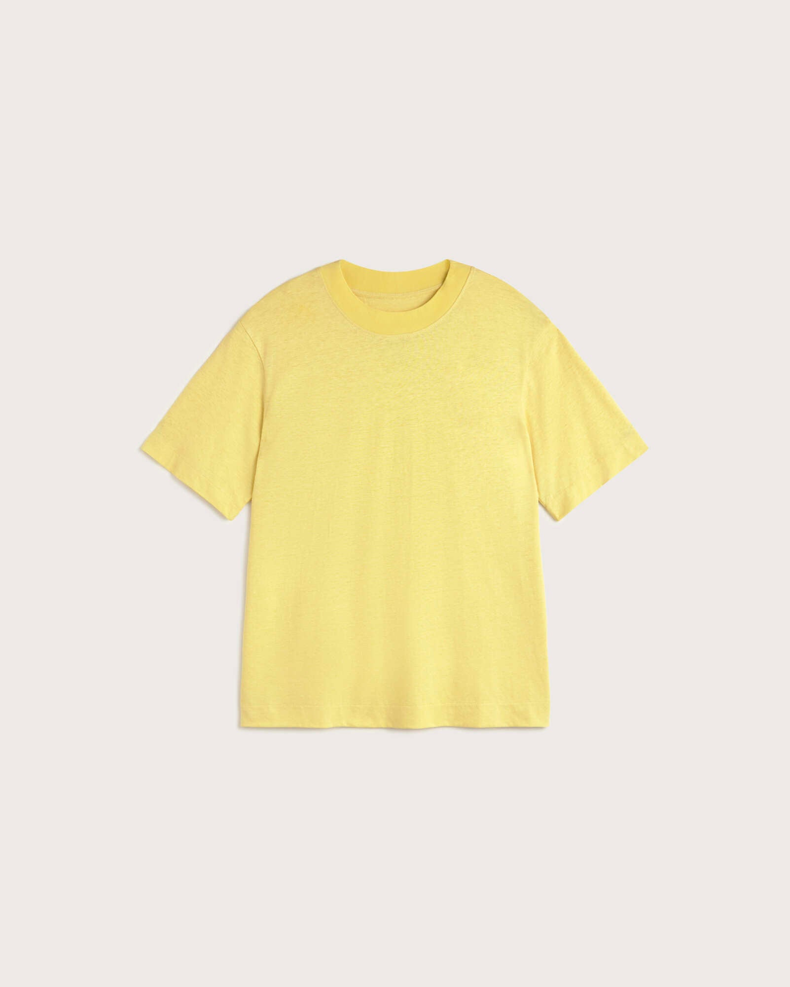 Camiseta amarilla hemp Roy sostenible silueta - 1