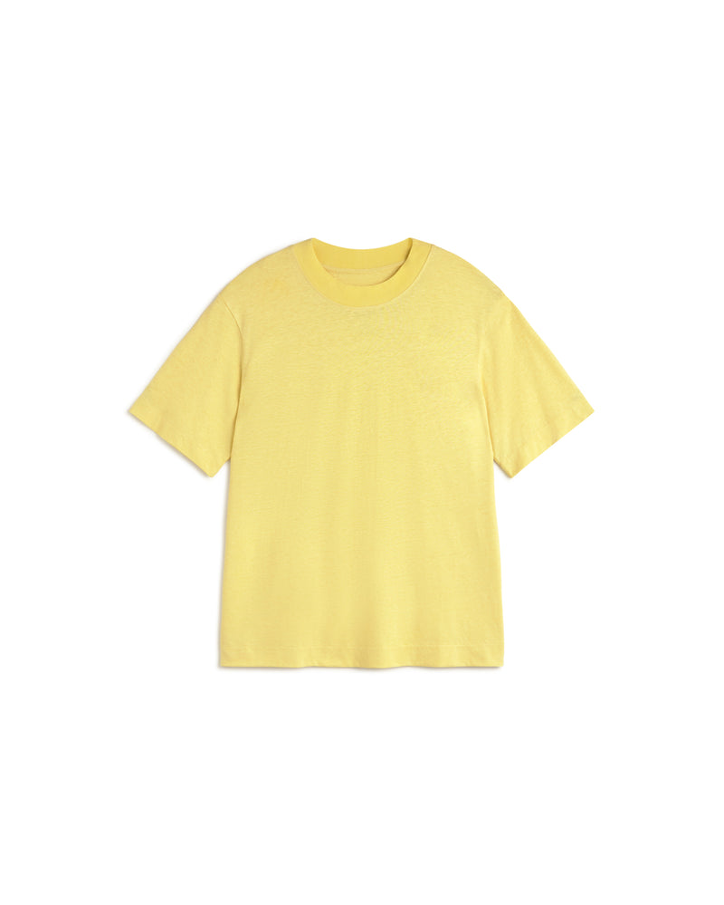 Camiseta amarilla hemp Roy sostenible silueta - 1