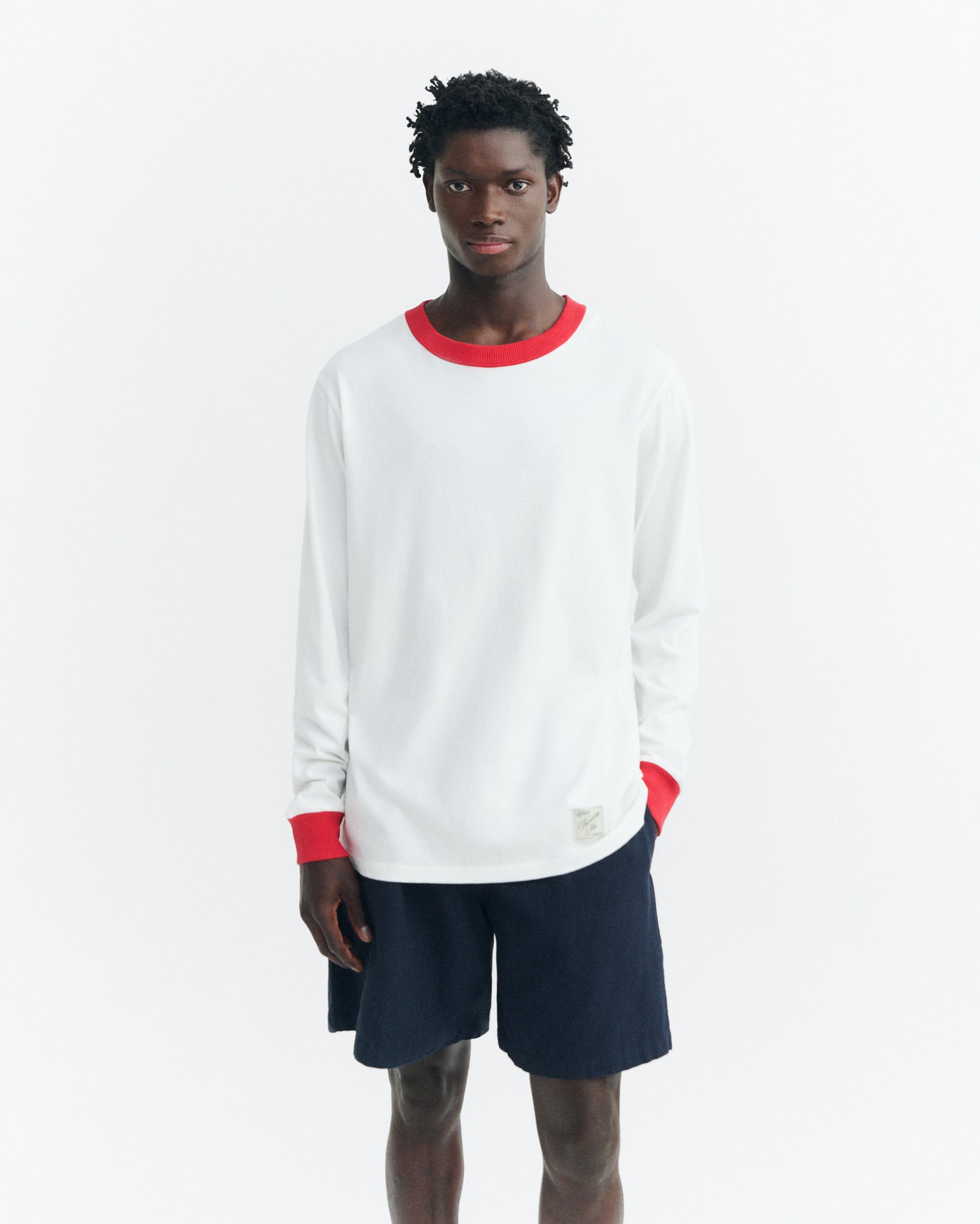 Camiseta manga larga puños rojos Emilio R sostenible - 2