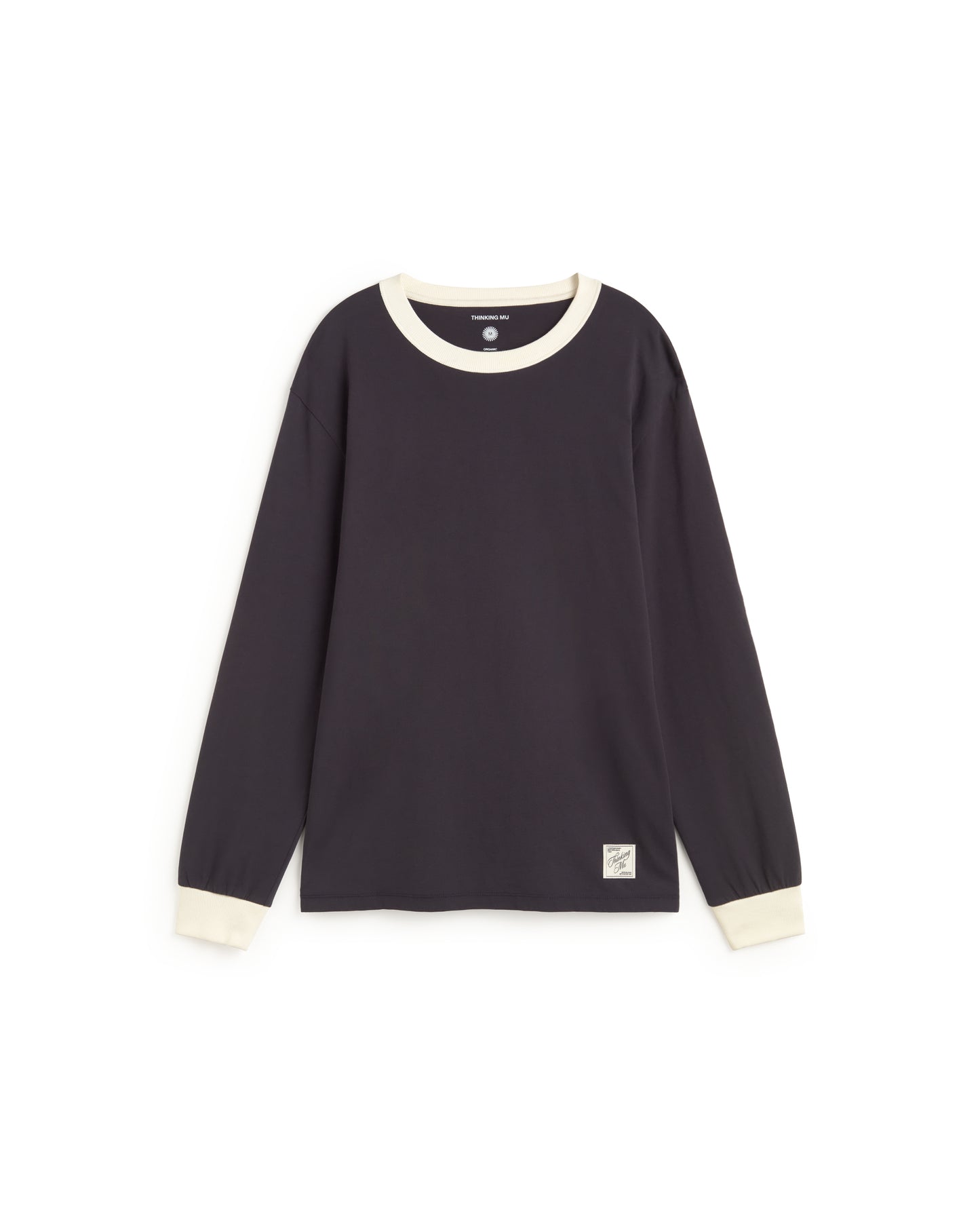 Camiseta manga larga navy Emilio sostenible silueta - 1