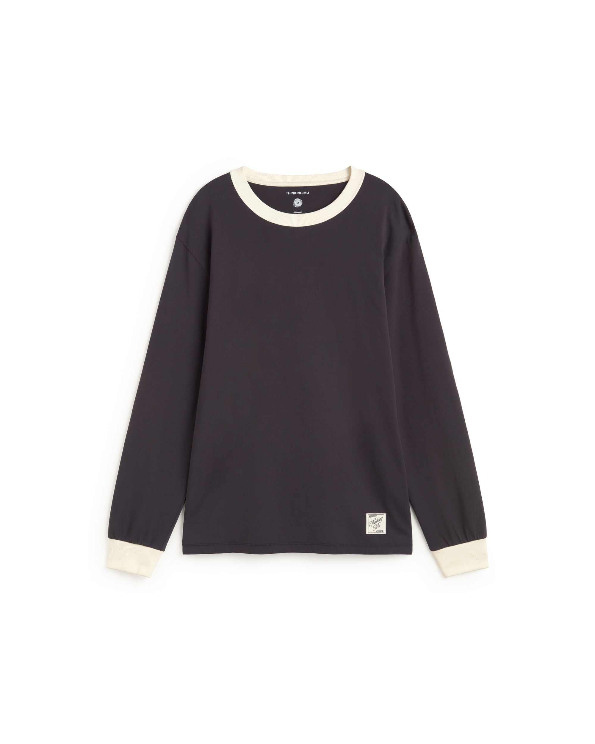 Camiseta manga larga navy Emilio sostenible silueta - 1