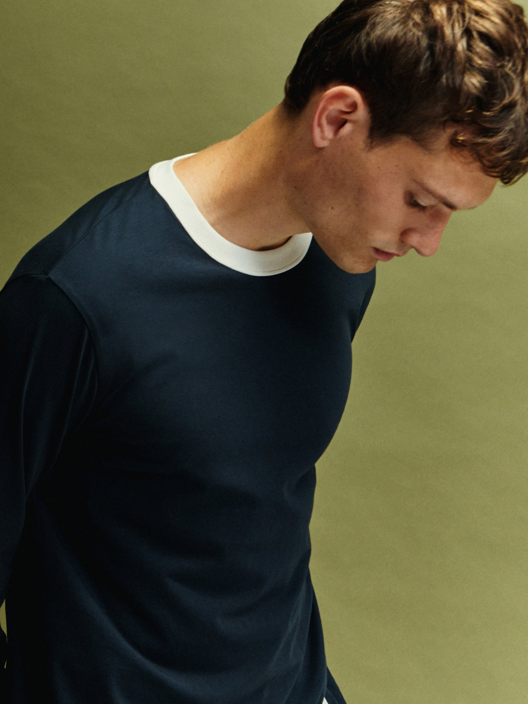 Long-sleeve navy Emilio T-shirt