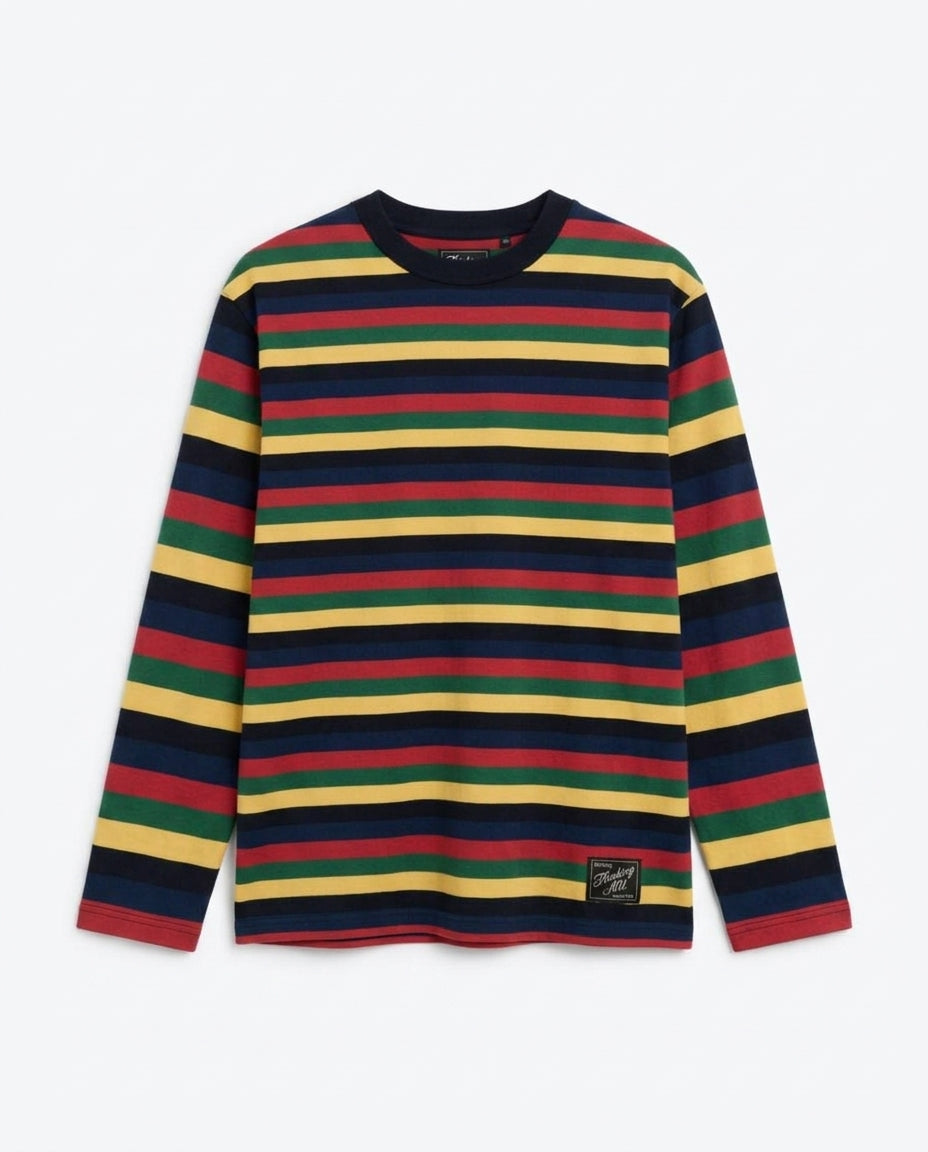 Camiseta manga larga rayas multicolor Emilio R sostenible silueta - 1